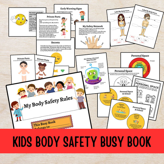 Kids Therapy Tool Body Safety Worksheets Safety Plan Psychologist Resources Therapy Worksheets Counseling To School Counselor Resource