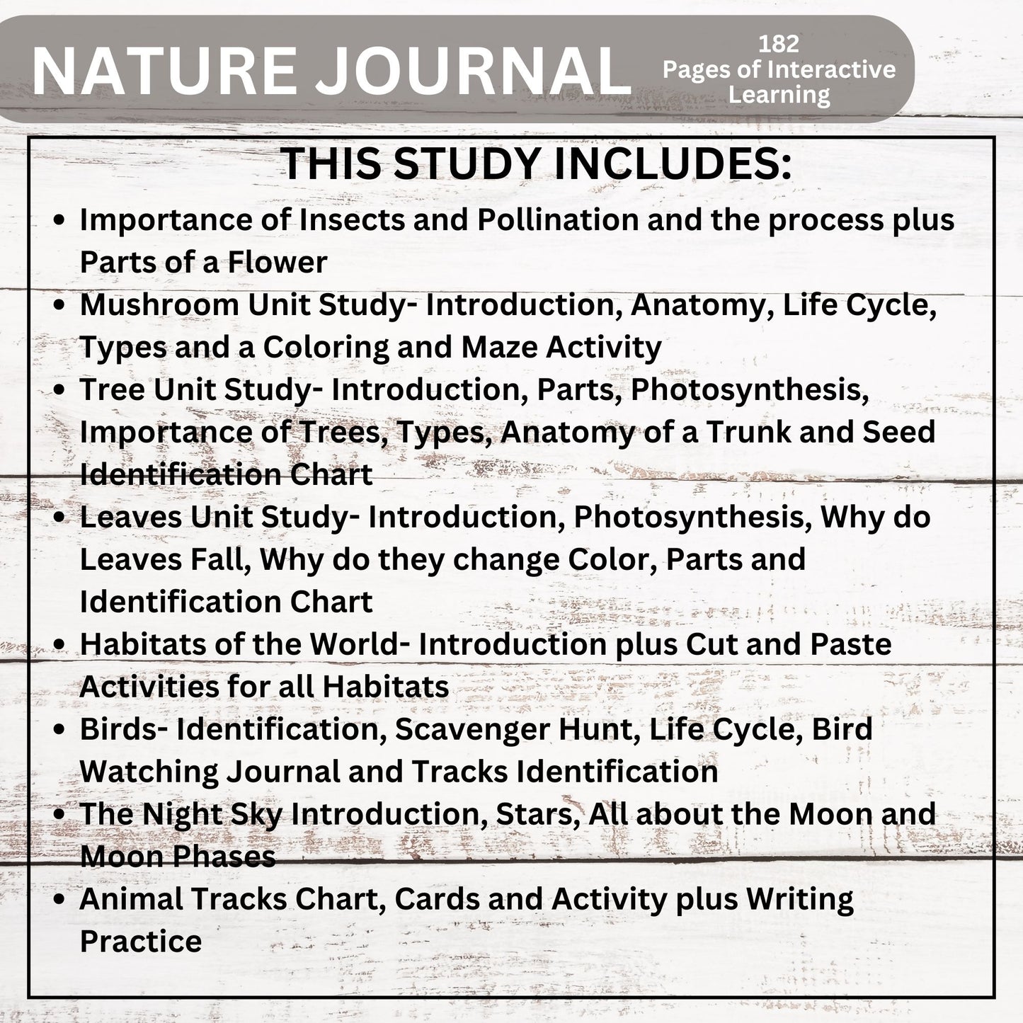 Nature Journal Mega Bundle Homeschool Learning Materials Charlotte Mason Nature Study Preschool Curriculum Toddler Busy Book Montessori