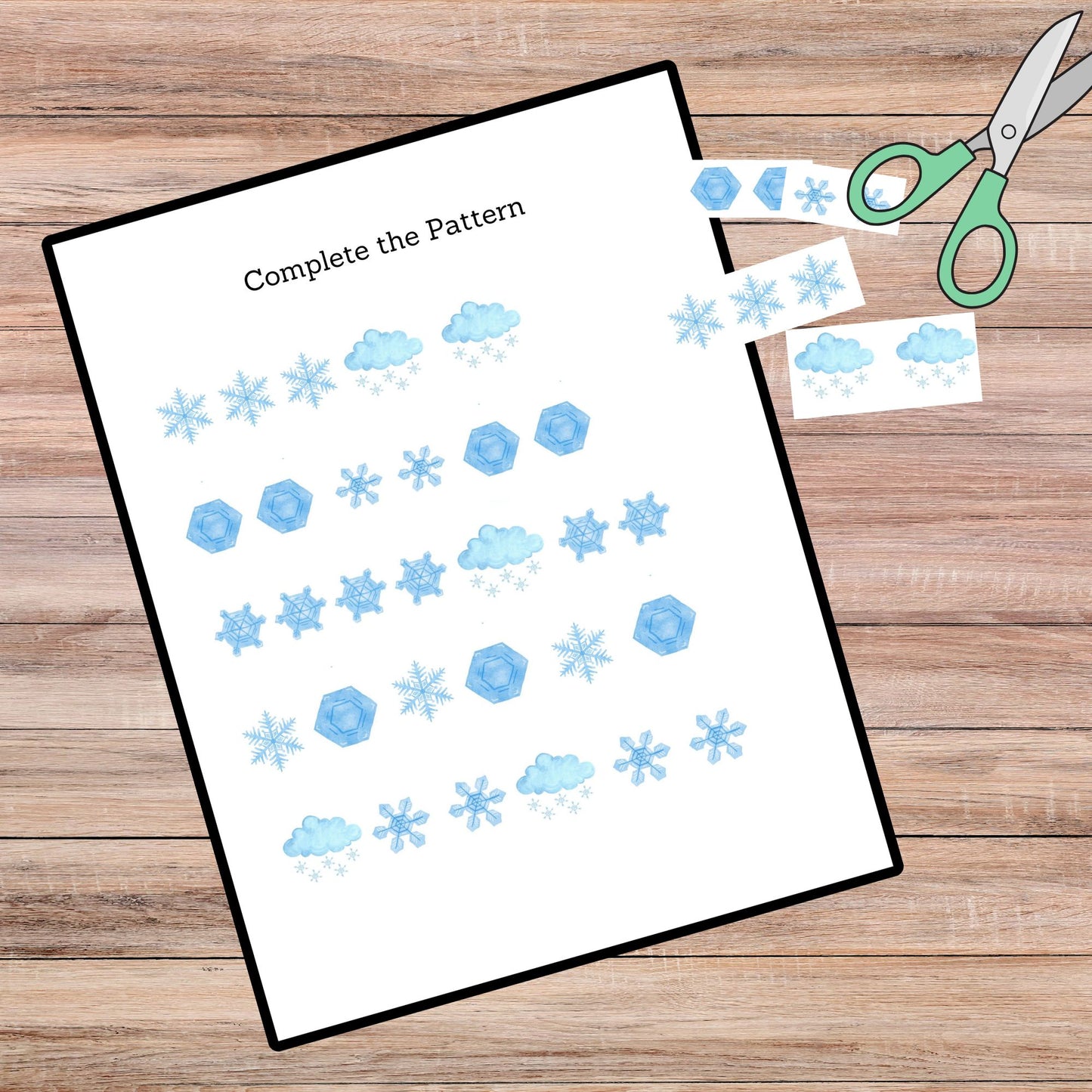 Snow Unit Study Snowflakes Printable Resources Homeschool Learning Bundle Winter Kids Activity Life Cycle of Snow Preschool Curriculum kids