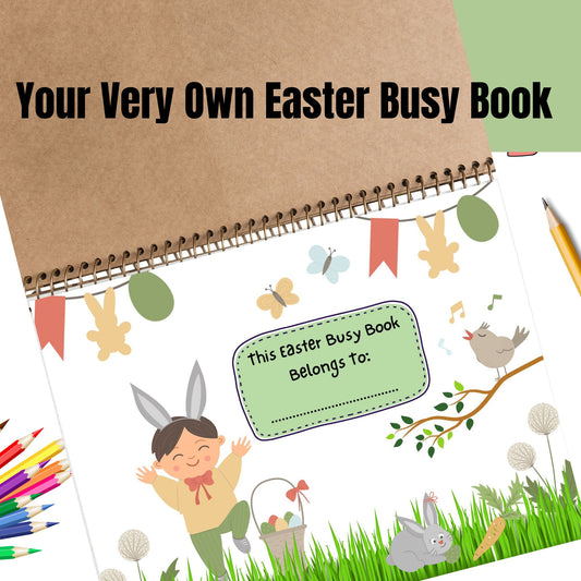 Easter Busy Book for Kids – Educational Activity Bundle | Learning Binder & Game Book | Easter Basket Gift, Toddler and Preschool Toy