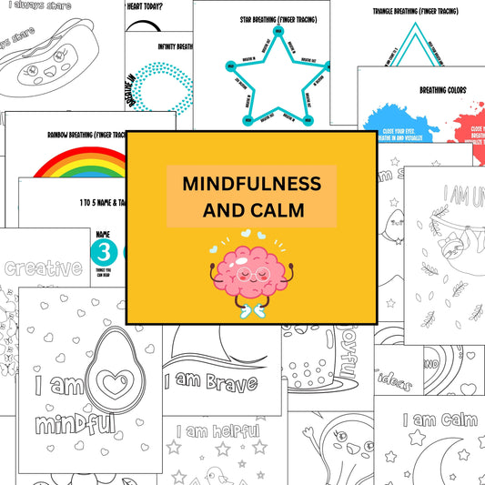 Calming Corner Mini Workbook – Coping Skills for Kids, Self-Regulation & Mindfulness Activities, Social Emotional Learning (SEL) Psychology Resource
