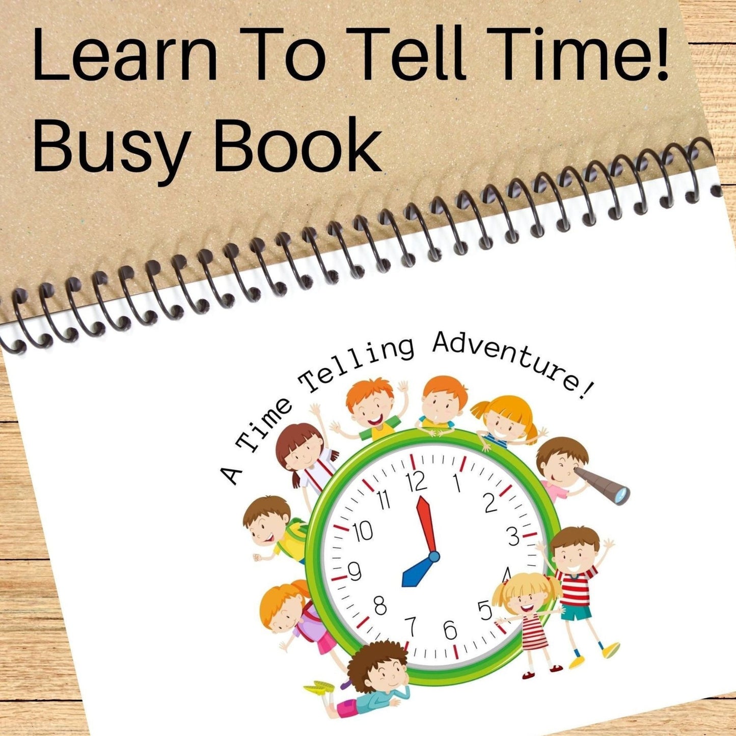 Telling Time Busy Book | Learn to Tell Time | Analog Clock, AM/PM & 24-Hour Day Activities for Kids