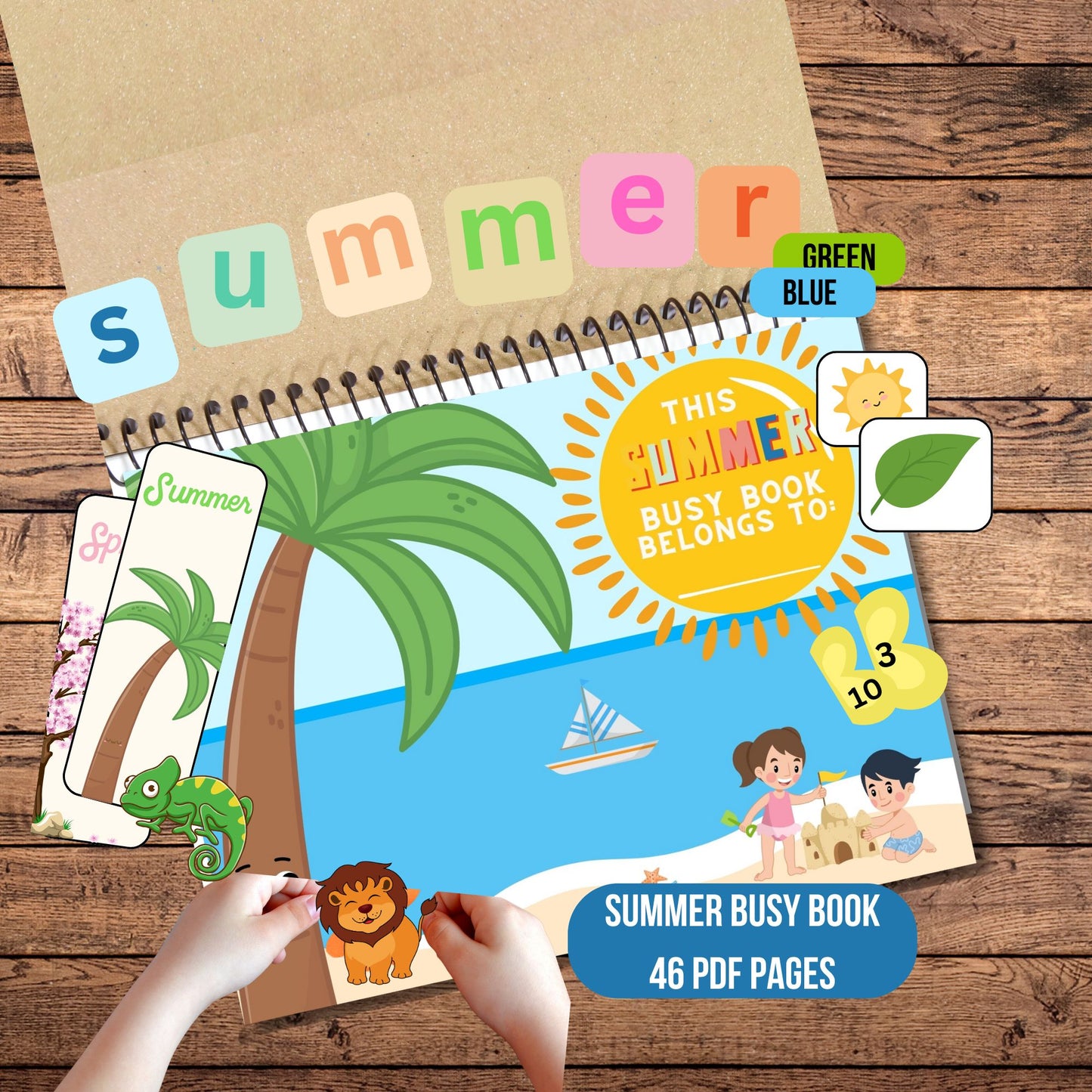 Summer Busy Book Printable Mega Bundle | Personalized Toddler Learning Binder | Preschool Quiet Book | Homeschool Activities | Kindergarten Worksheets