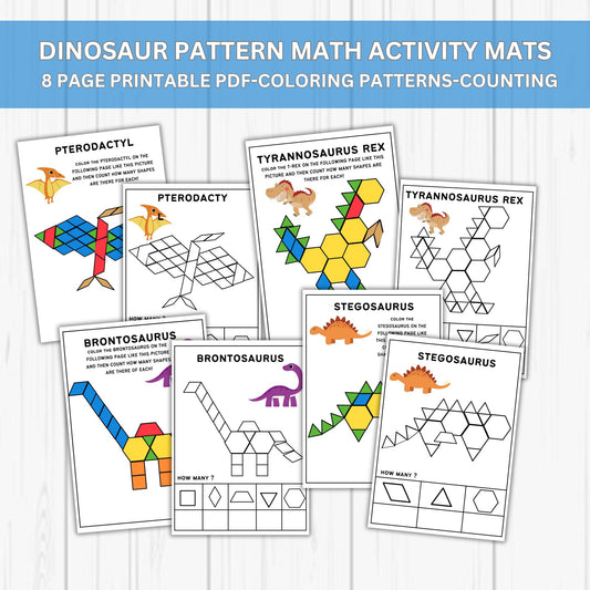 Math Counting and Pattern Coloring Activity Printable Preschool Worksheets Homeschool Kindergarten Preschool Curriculum Math Worksheets