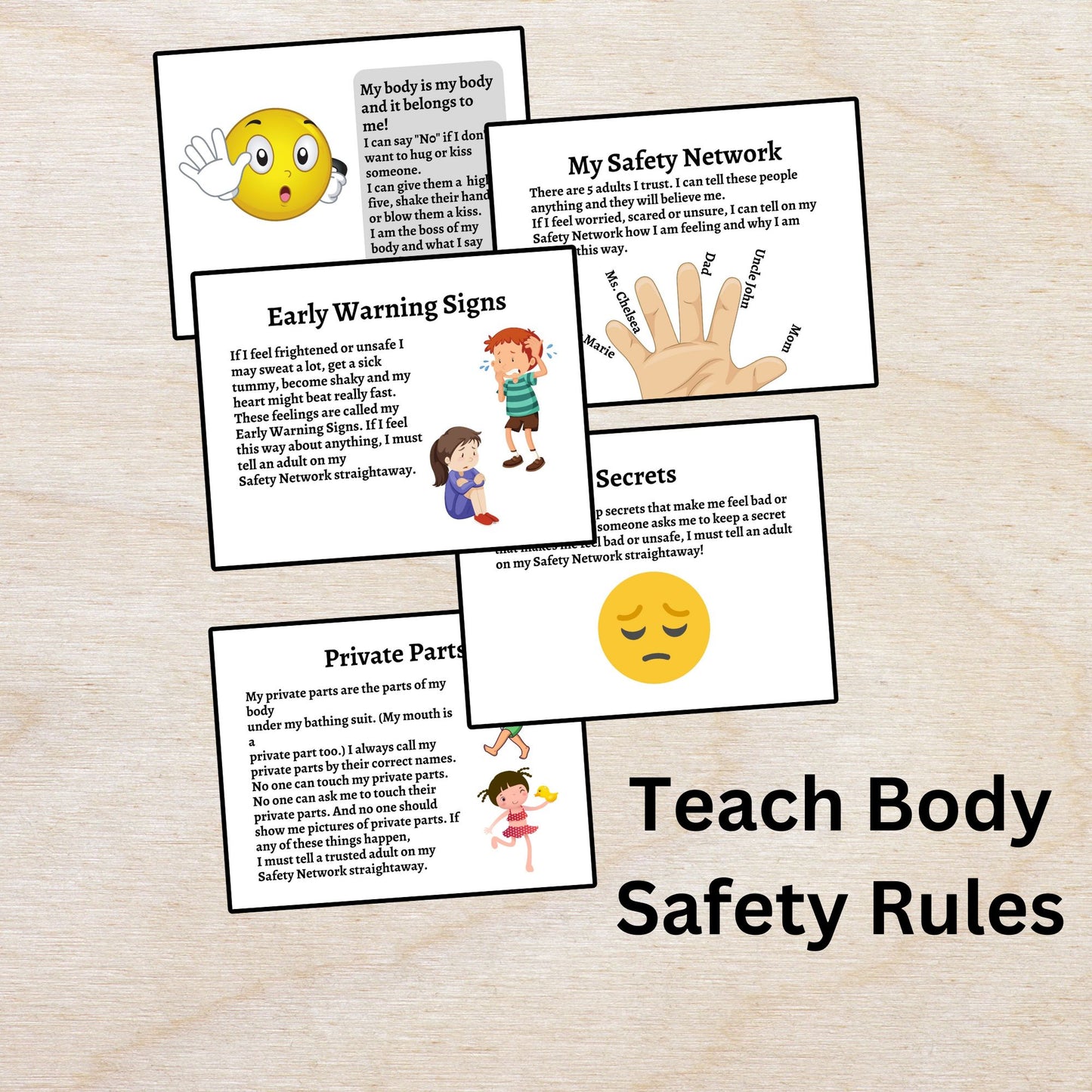 Kids Therapy Tool Body Safety Worksheets Safety Plan Psychologist Resources Therapy Worksheets Counseling To School Counselor Resource