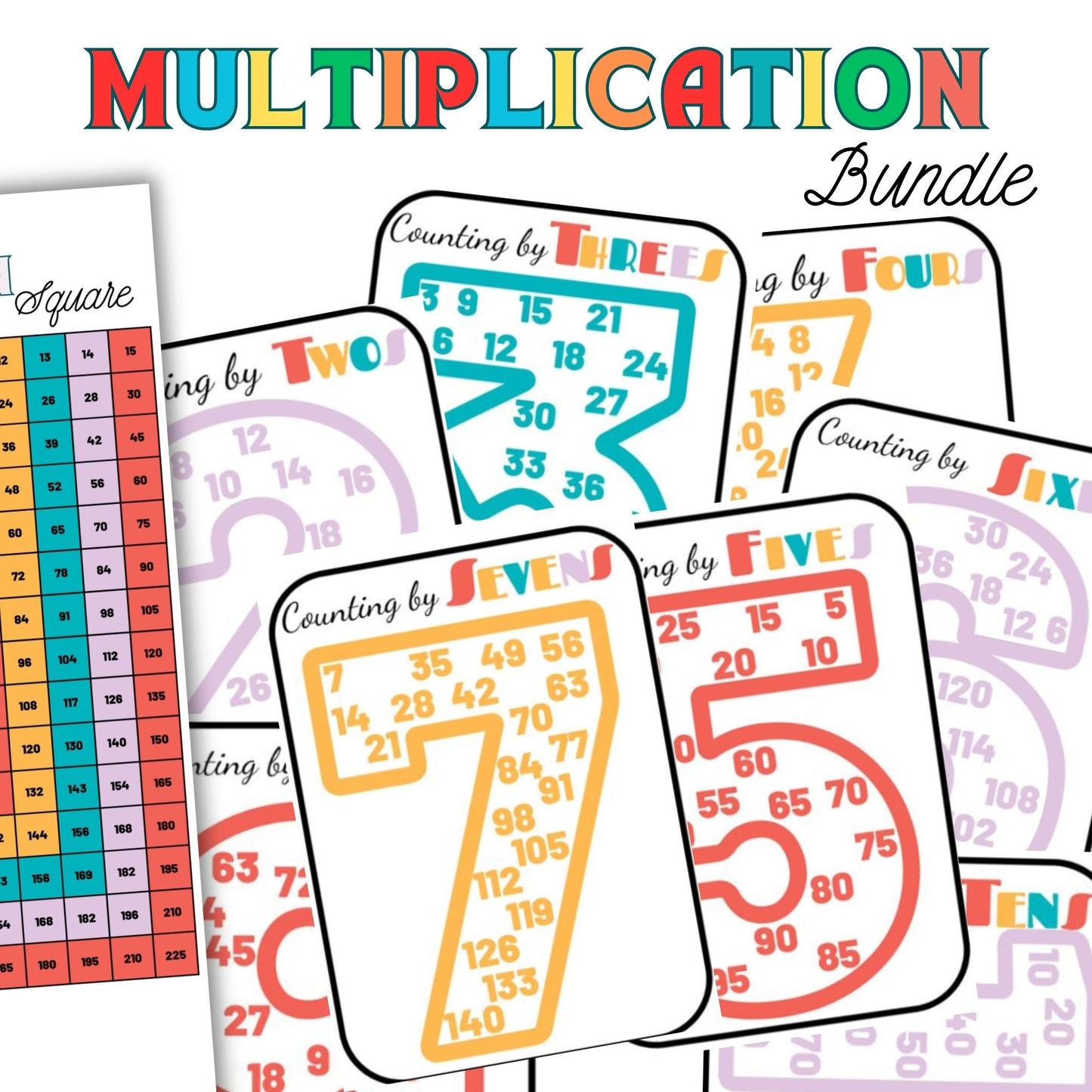 Skip Counting Cards Printable | Multiplication Practice for Kids | Homeschool Math Activity | Early Math Skills & Skip Counting Resources