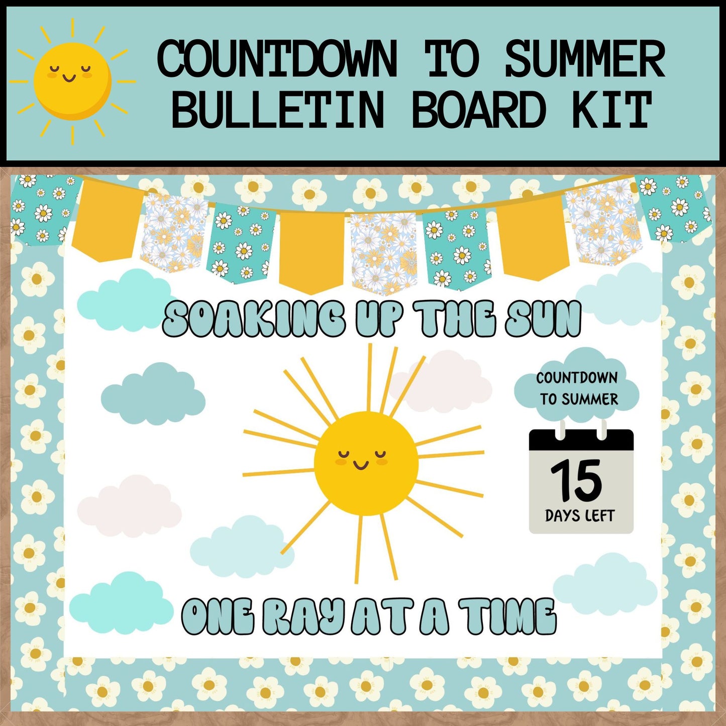 Summer Bulletin Board Kit | End of Year Countdown & Interactive Classroom Decor for Daycare and Schools