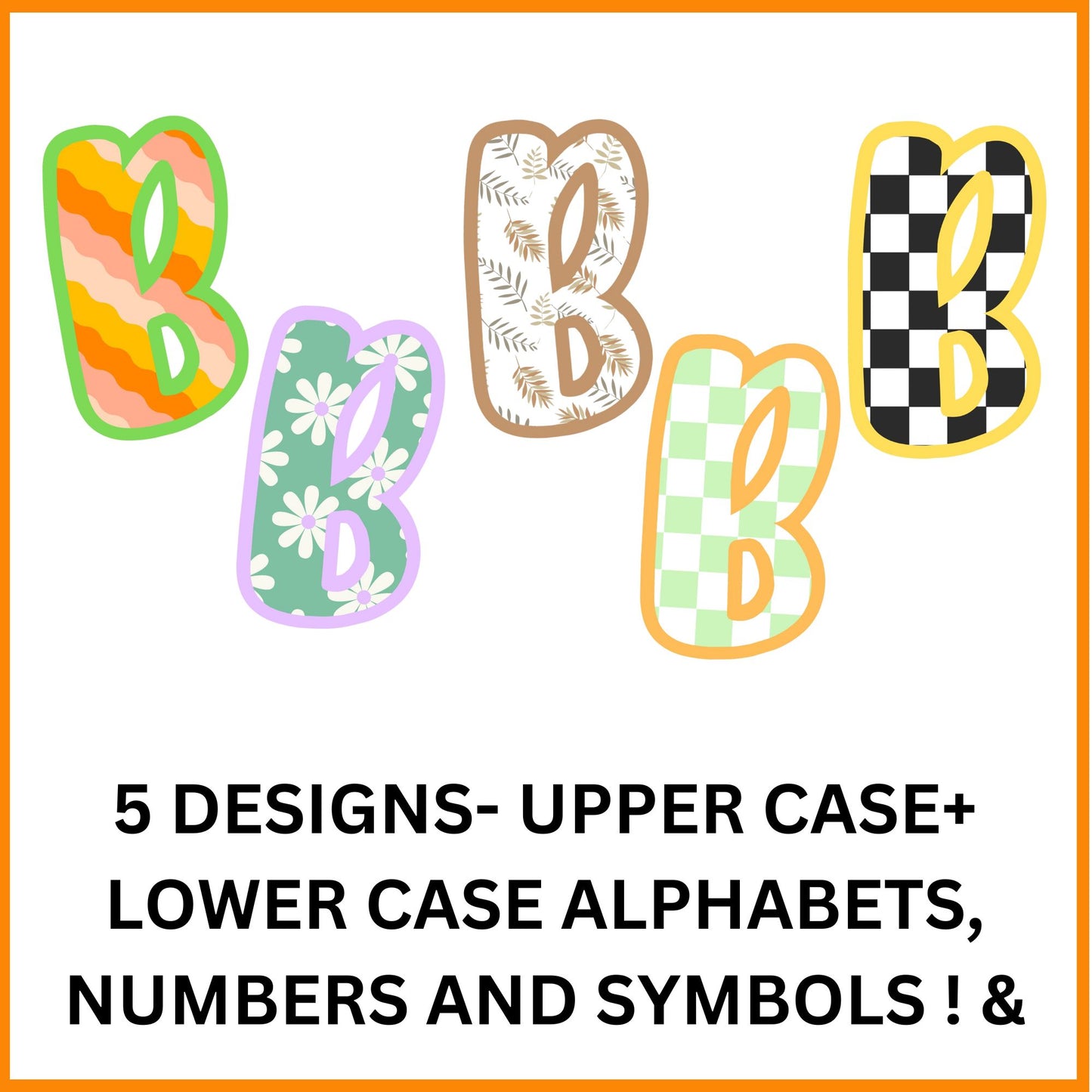 Retro and Boho Bulletin Board Letters & Numbers – Classroom & Back-to-School Decor