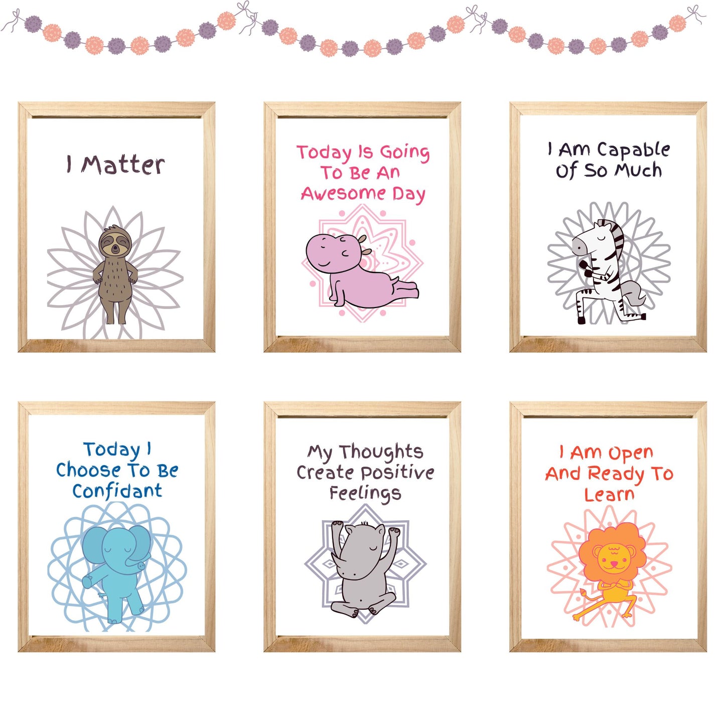 Positive Affirmation Station Therapy Office Decor School Counseling Poster Social Psychology Mental Health Positive Affirmations for Kids