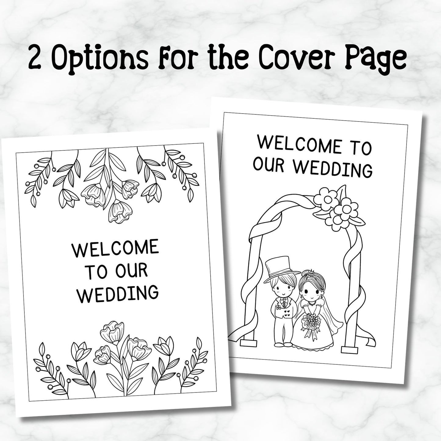 Kids Wedding Activity Pack Wedding Activity Book Coloring Book for Kids Reception Table Activities Booklet Marriage Games printable Digital Download