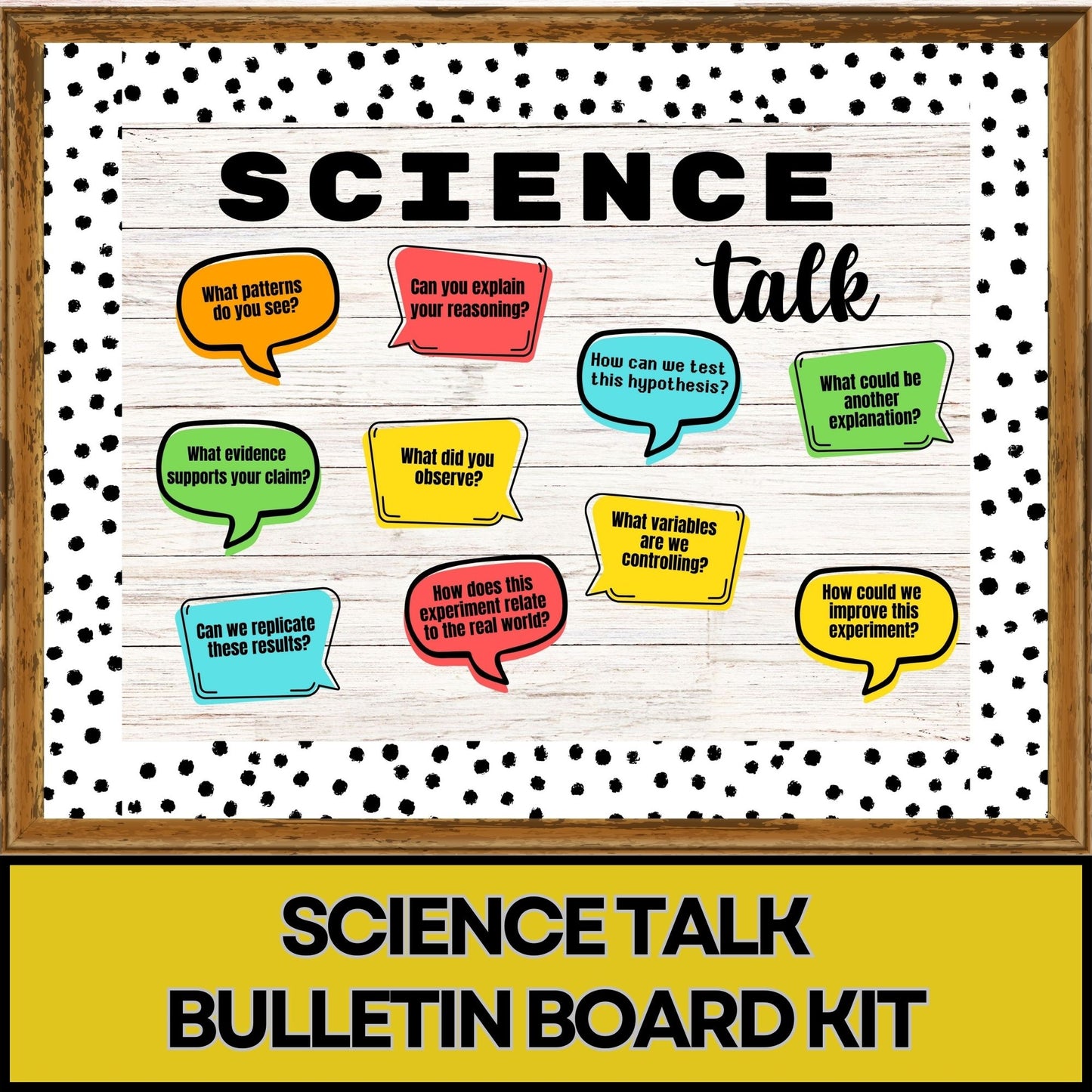 Bright Science Talk Bulletin Board Science Classroom Decor Science Door Decor STEM Talk Posters Classroom Decor Science Teacher Resource