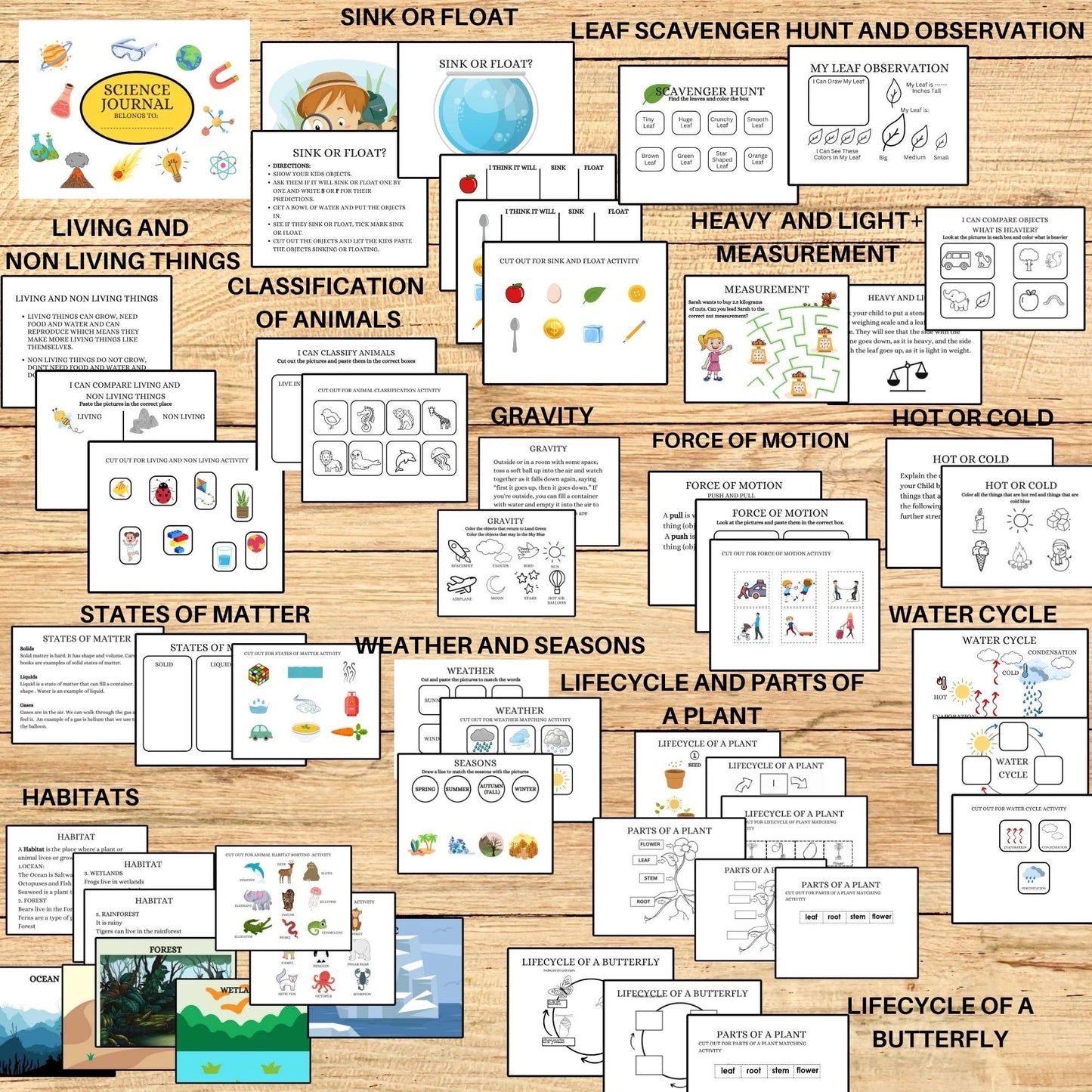 Mega Bundle Science Kindergarten Busy Book Homeschooling Preschool Learning Binder Interactive Science Unit Study Homeschool Resources Kids