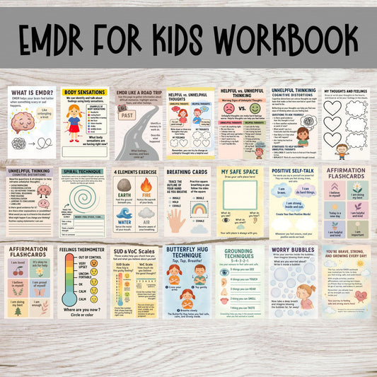 EMDR Workbook for Kids – Trauma-Informed Coping Skills, CBT & Mindfulness Activities