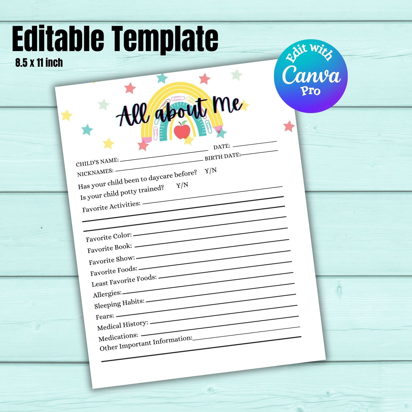 Daycare Forms Bundle | Editable Childcare, Preschool, Montessori & In-Home Daycare Paperwork Starter Kit