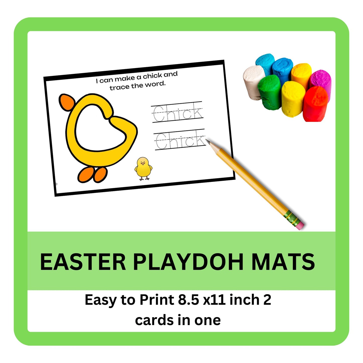 Easter Play Dough Mats – Printable Toddler & Preschool Activities | Play-Doh Fine Motor Cards for Homeschool & Pre-K Learning
