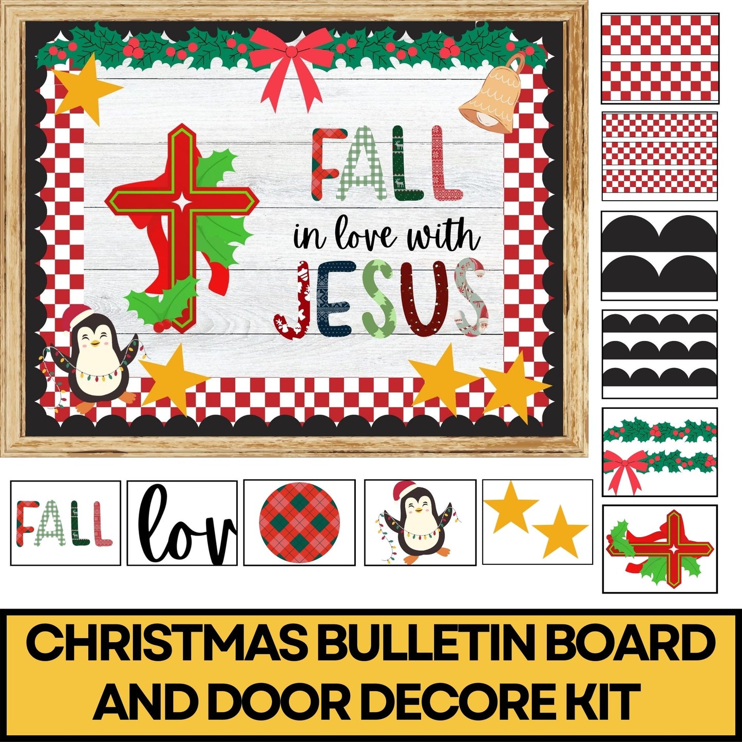 Christian Winter Bulletin board Christmas Jesus bulletin board Winter Church bulletin board Religious door decor Jesus Christ Classroom