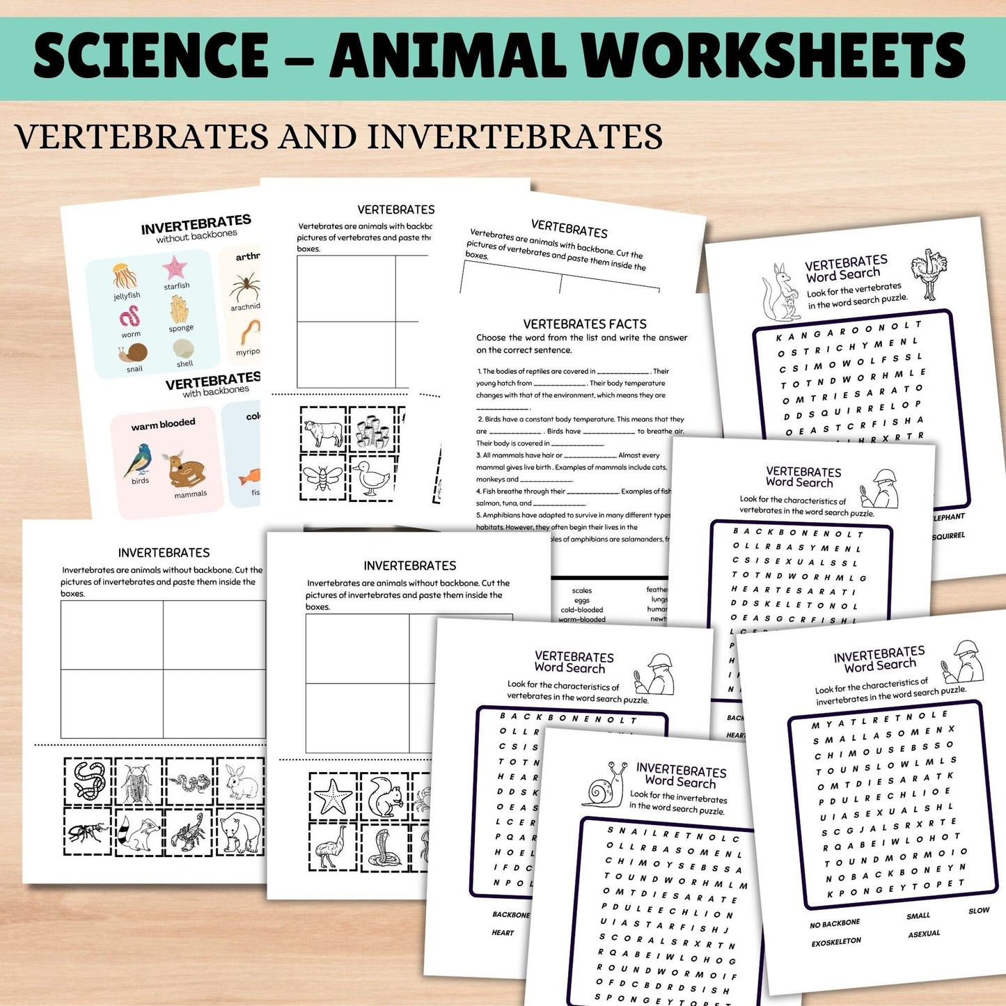 Science Curriculum for Kids | Animals Busy Book | Homeschool Learning Binder | Interactive Science Unit for Grade 1 & 2 | Homeschool Resources