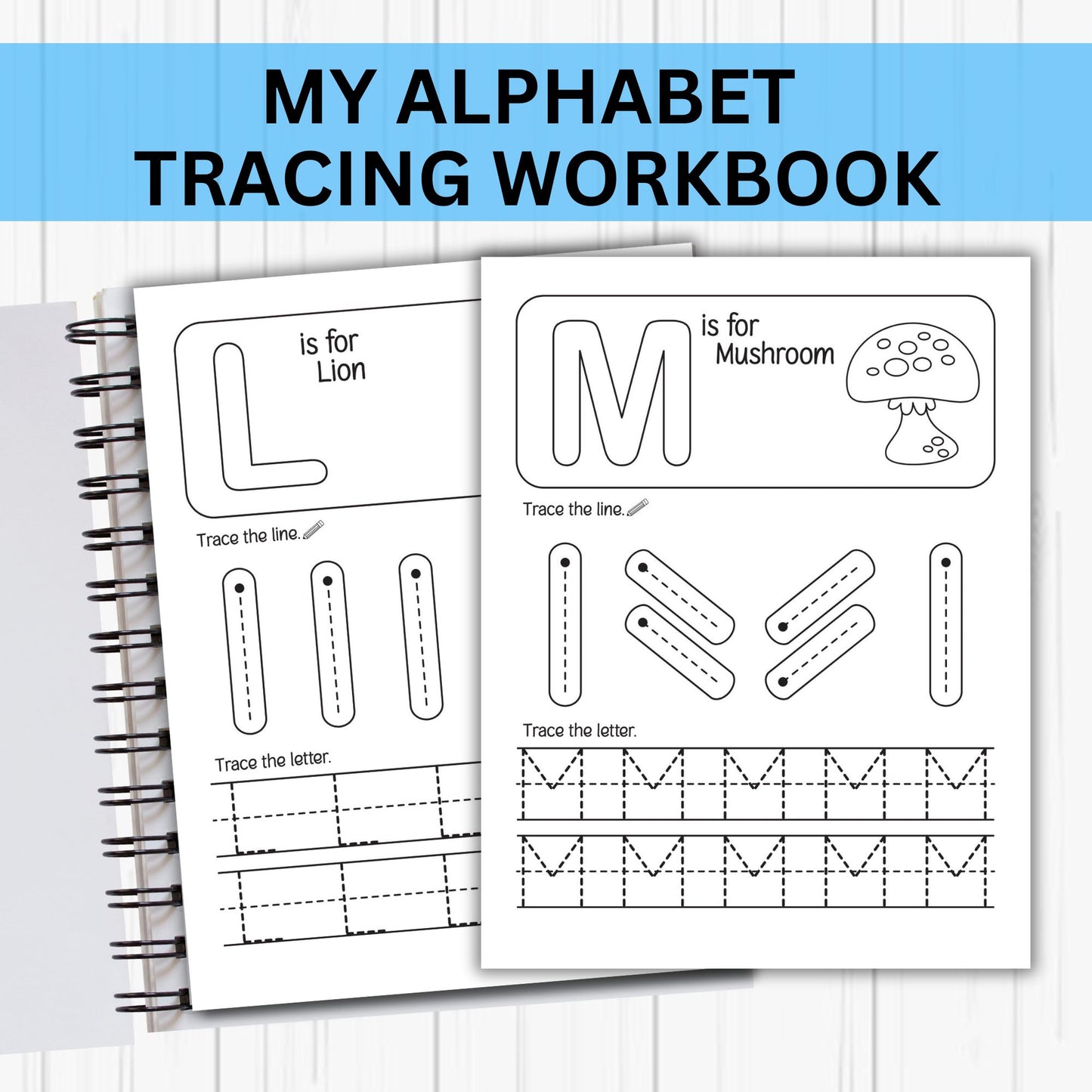 Alphabet Tracing & Coloring Book: Printable Preschool Worksheets & Learning Folder for Early Education