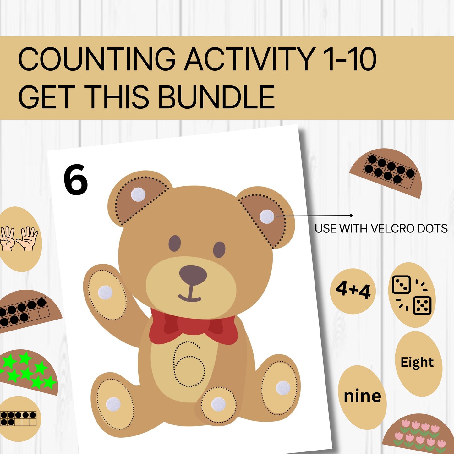 Preschool Counting Worksheets | Printable Math Practice | Homeschool & Montessori Curriculum | Preschool Learning Folder