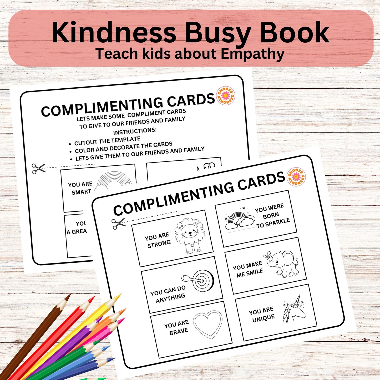 Kids Empathy Skills Busy Book – Valentine’s Activity | Therapy Worksheets | School Counseling & Homeschool Learning