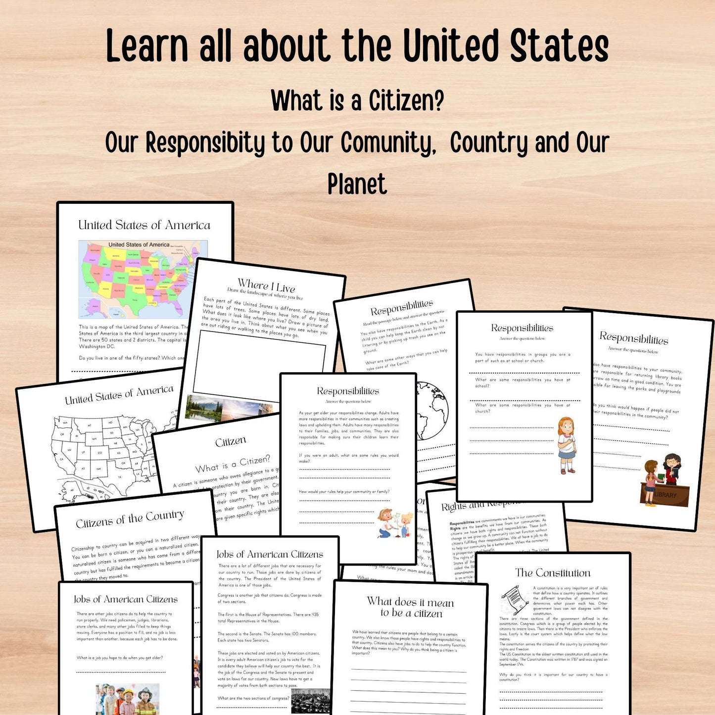 Mega Bundle: Science & U.S. History Curriculum | Homeschool Busy Book & Interactive Learning Binder for Kids