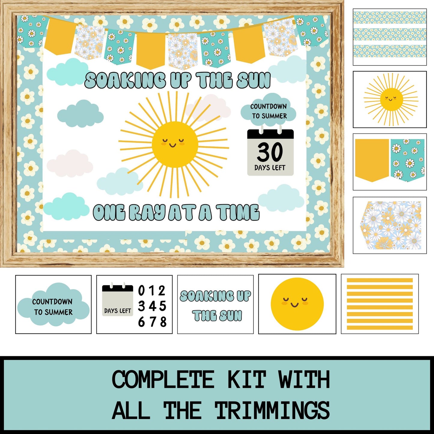 Summer Bulletin Board Kit | End of Year Countdown & Interactive Classroom Decor for Daycare and Schools