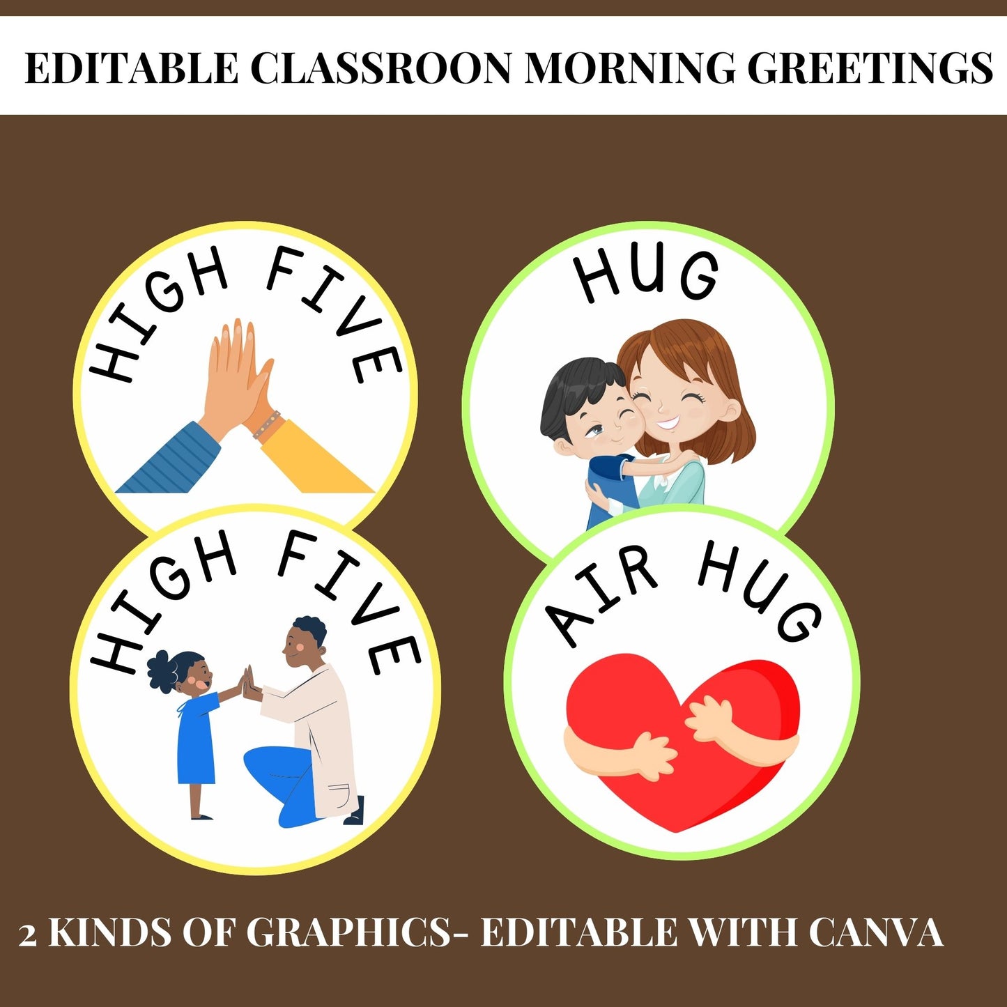 Classroom Morning Greeting Display Bundle | Printable Morning Greeting Choices for Students | Elementary Classroom Decor