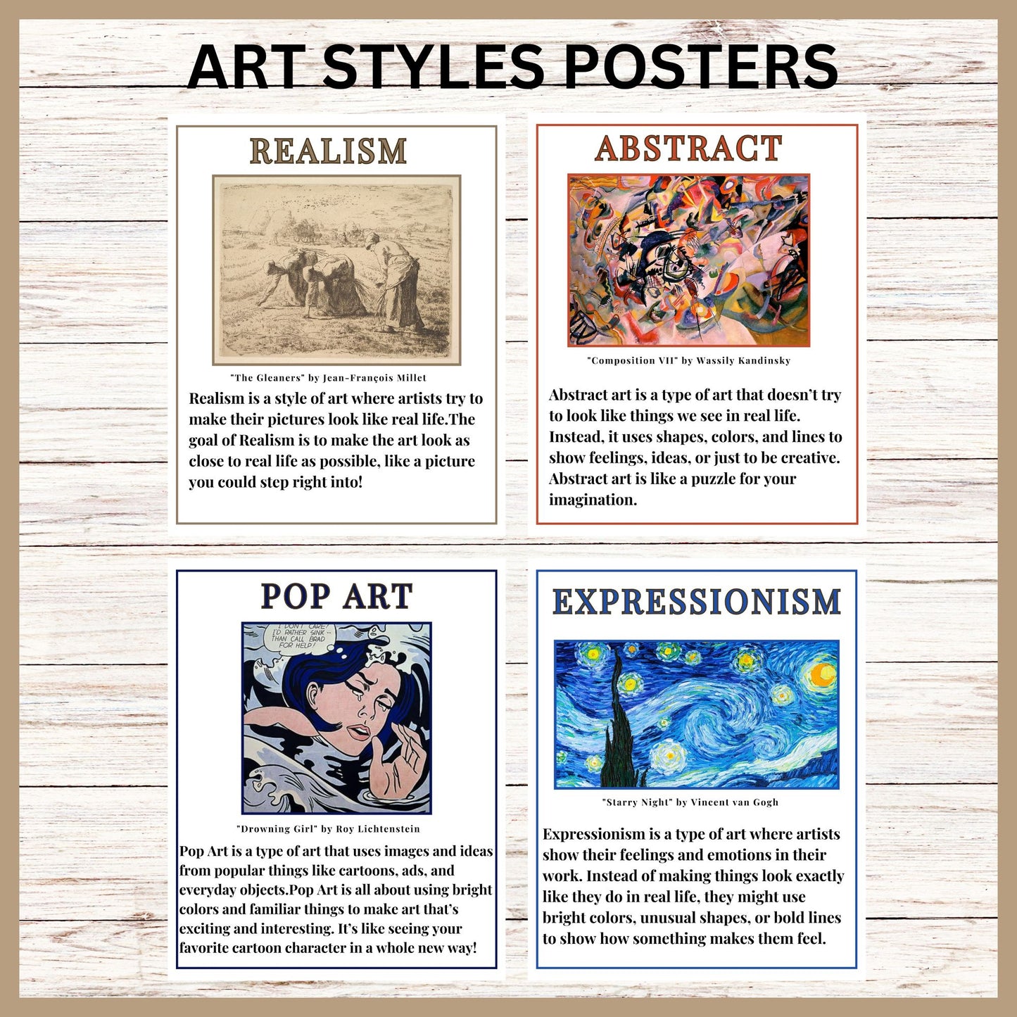 Art Classroom Poster Printable Classroom Decor Classroom Poster Bundle Art Teacher Bulletin Board Set for Elementary Middle School Art
