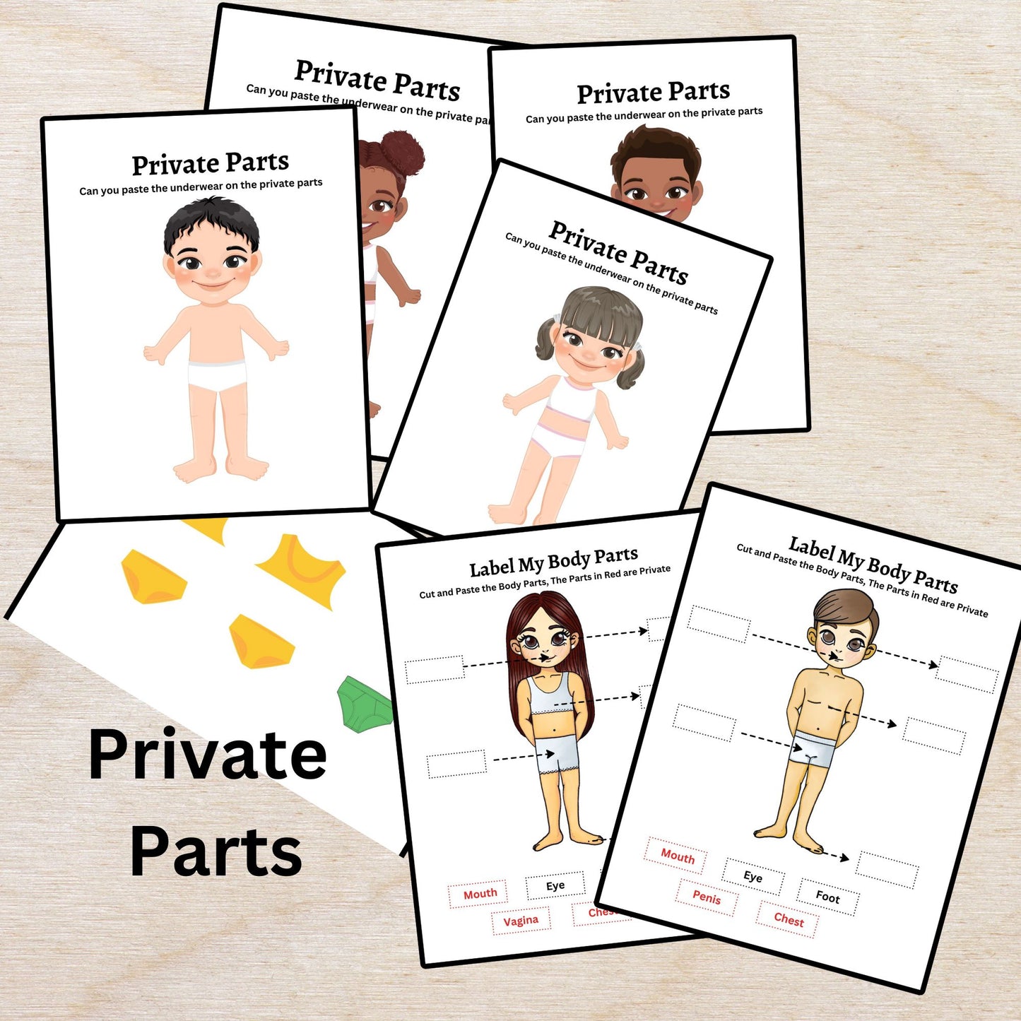 Kids Therapy Tool Body Safety Worksheets Safety Plan Psychologist Resources Therapy Worksheets Counseling To School Counselor Resource
