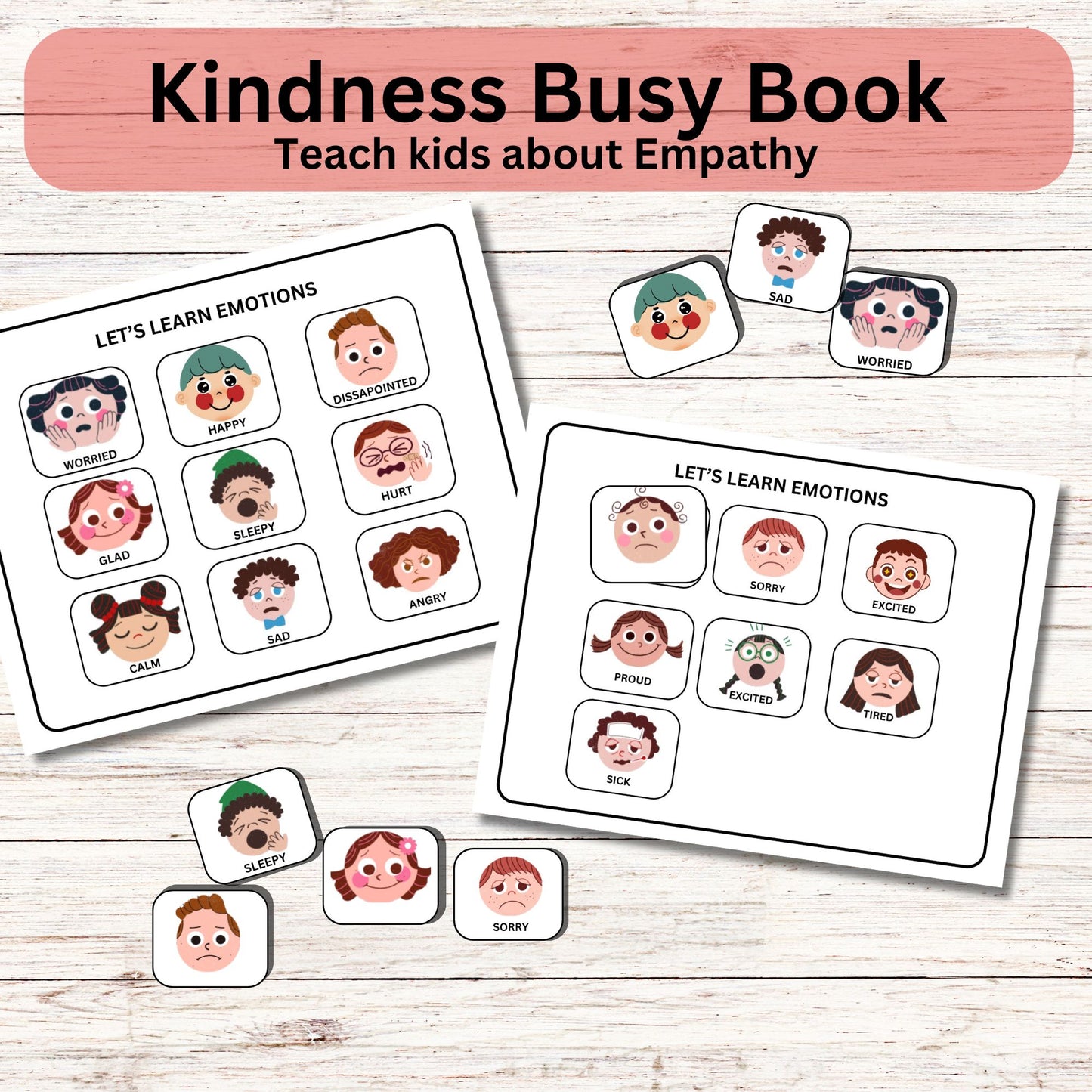 Kids Empathy Skills Busy Book – Valentine’s Activity | Therapy Worksheets | School Counseling & Homeschool Learning