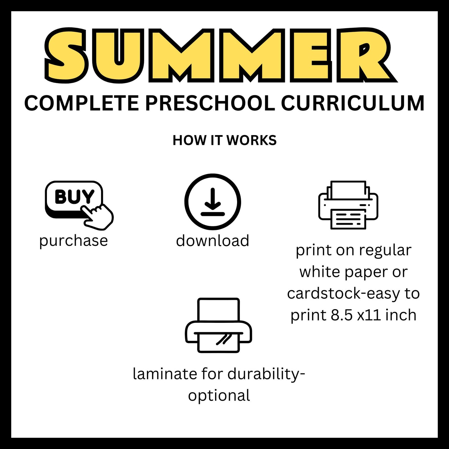 Pre-K Summer Curriculum | Printable Preschool Lesson Plans & Activities | Summer Math & Literacy Worksheets