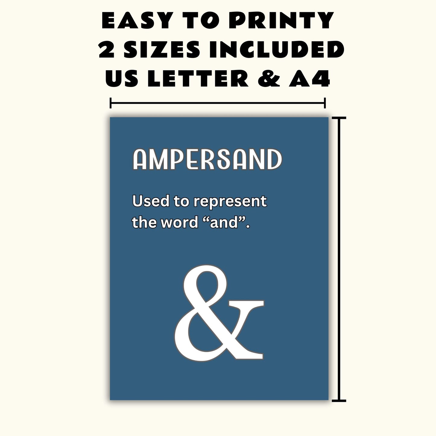 Punctuation Posters Set of 12 | English Classroom Decor | Grammar Posters Bundle | Educational Wall Art
