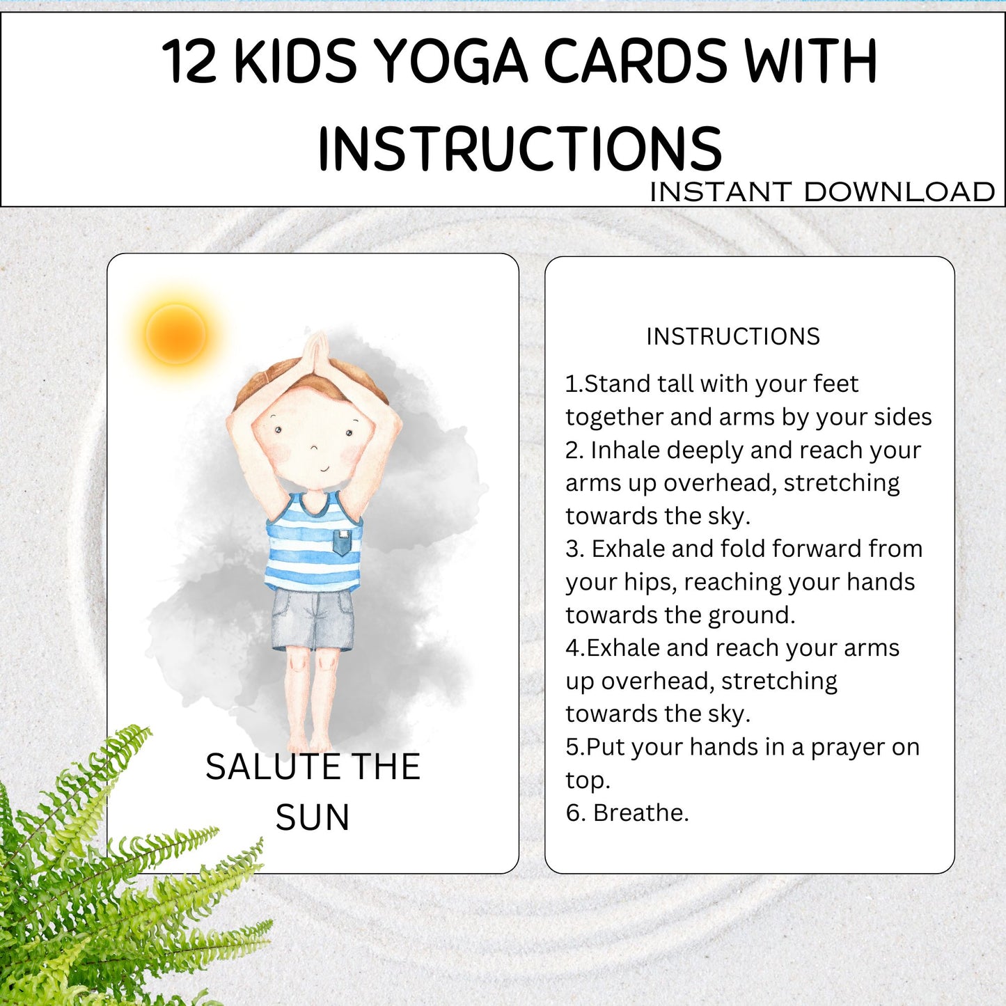 Kids Yoga Poses Yoga Flashcards Kids Movement Activity Yoga Poses Yoga Practice Yoga Cards Yoga for Kids Exercise Cards Instant Download