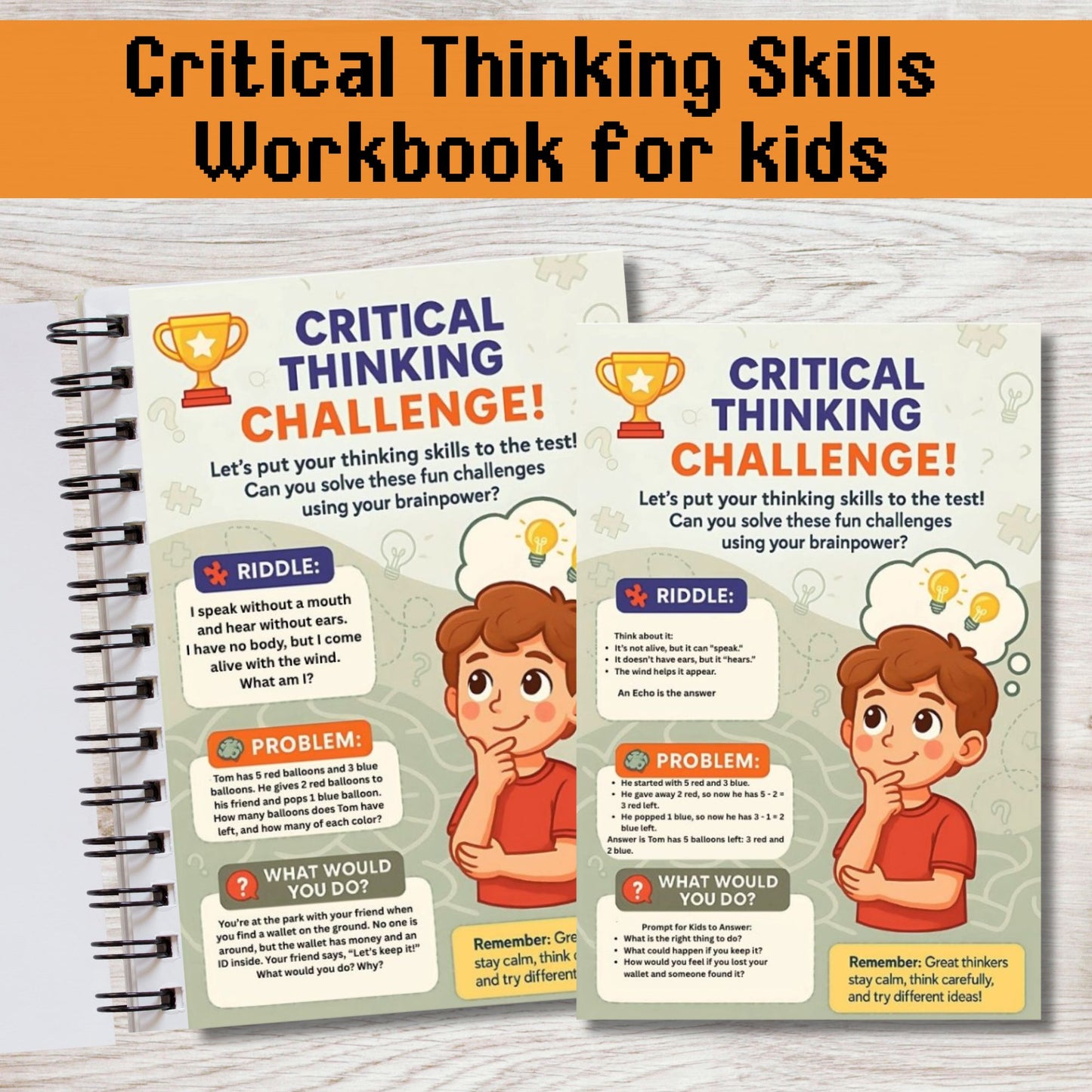 Critical Thinking Skills Activities for Kids Ages 5–10 | Problem Solving and Creative Thinking Pack