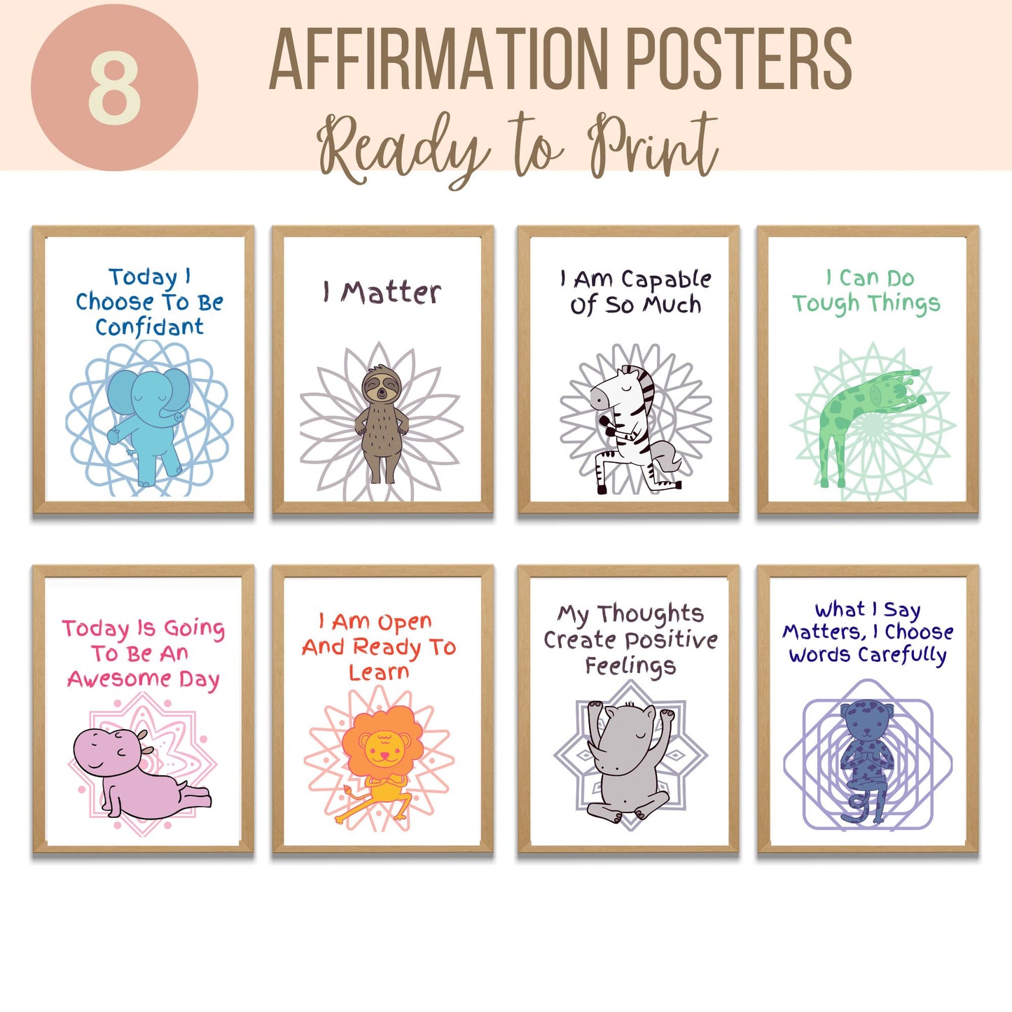 Positive Affirmation Station Therapy Office Decor School Counseling Poster Social Psychology Mental Health Positive Affirmations for Kids
