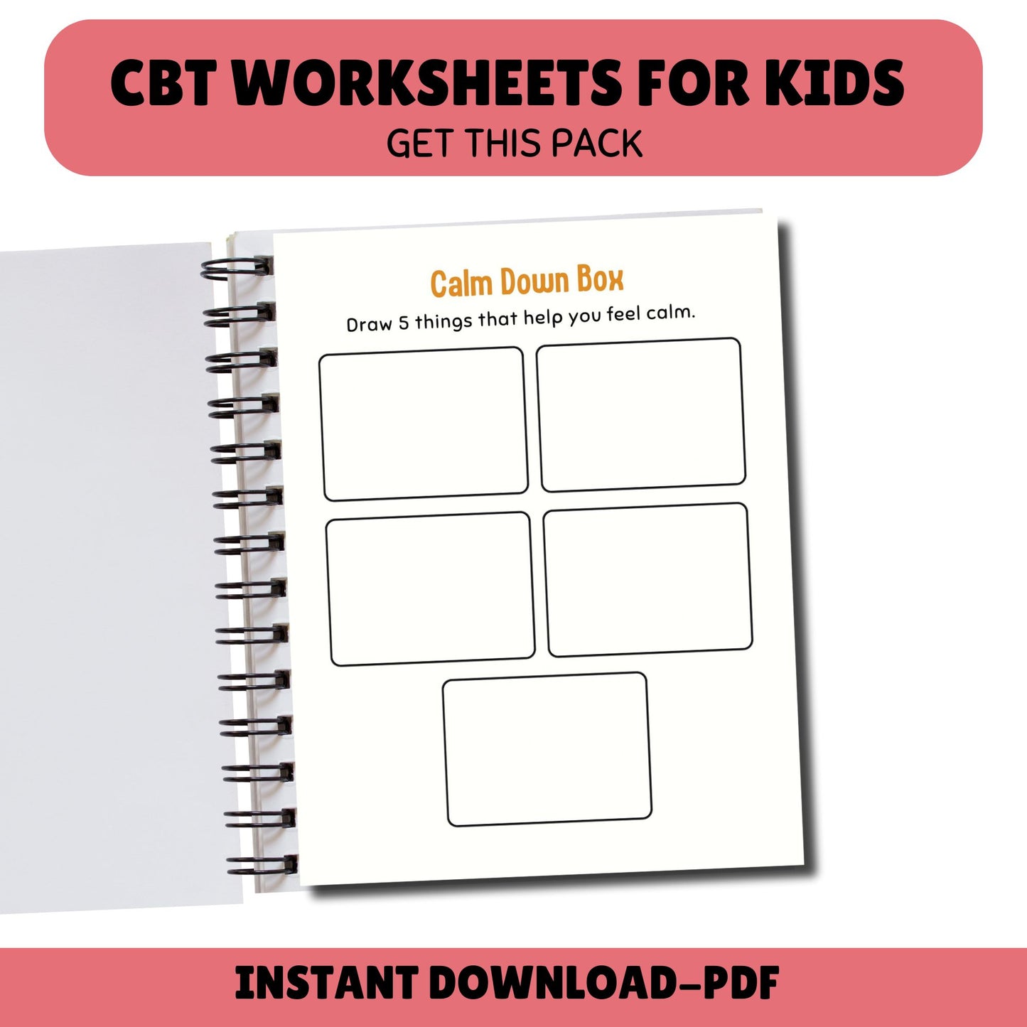 CBT Worksheets for Kids | Feelings, Thoughts & Emotions SEL Activities PDF