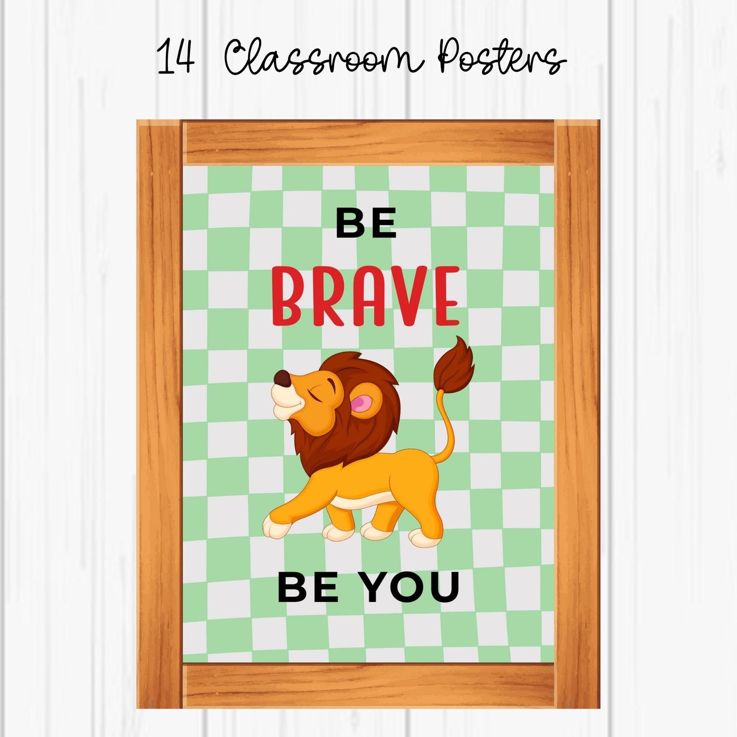 14 Motivational Classroom Posters – Positive Quotes & Growth Mindset Wall Decor for Kids
