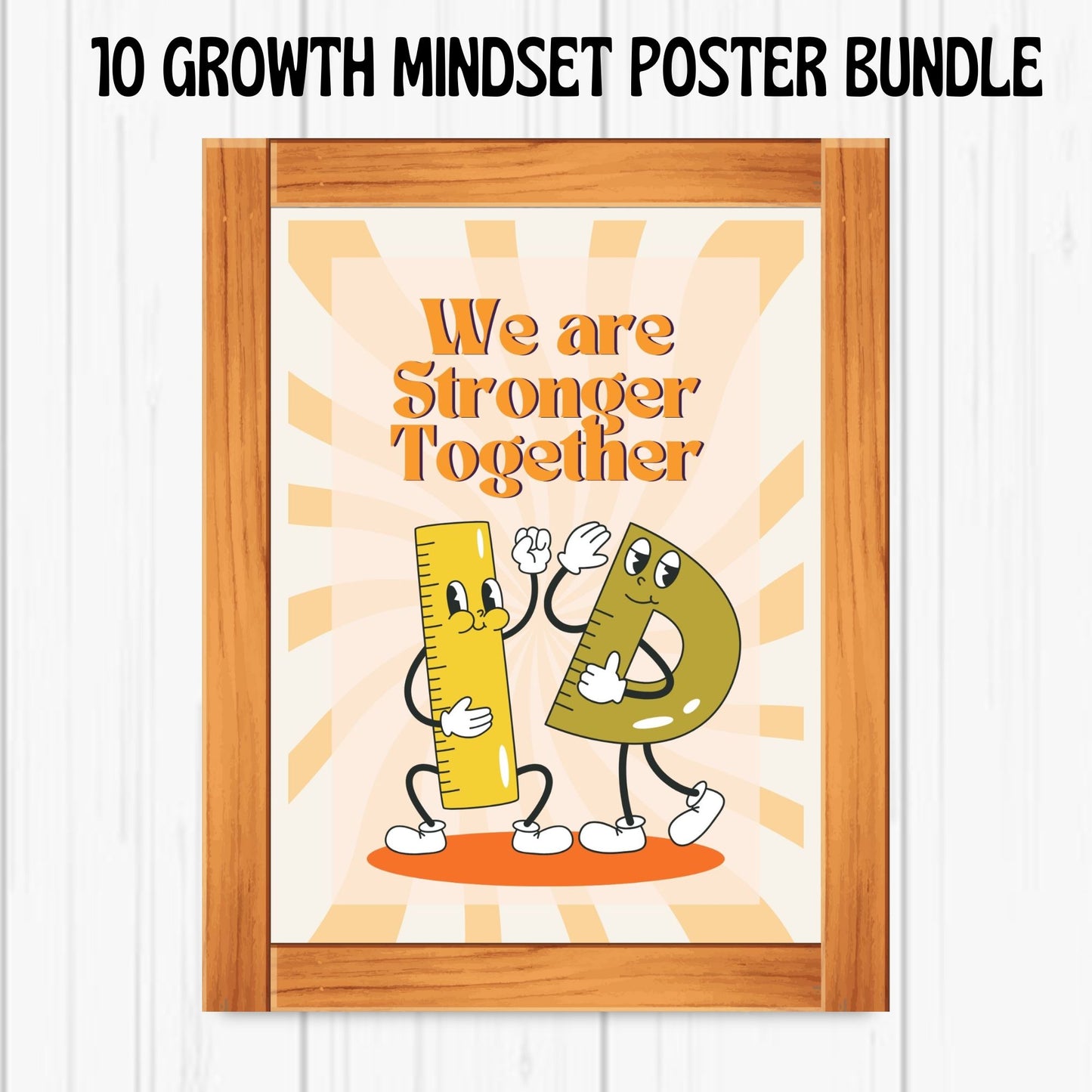 Retro Motivational Posters Groovy Classroom Decor Growth Mindset Motivational Posters Inspirational Posters Retro Affirmation Wall Art