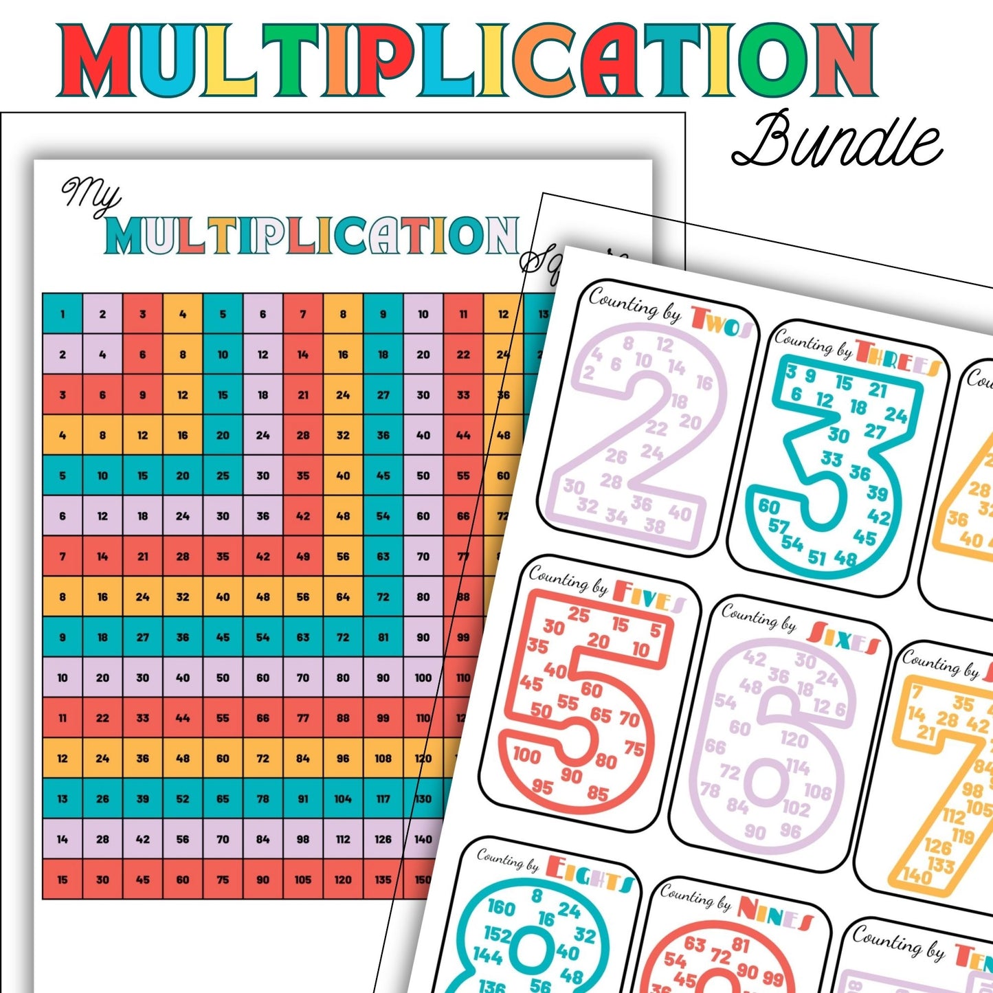 Skip Counting Cards Printable | Multiplication Practice for Kids | Homeschool Math Activity | Early Math Skills & Skip Counting Resources