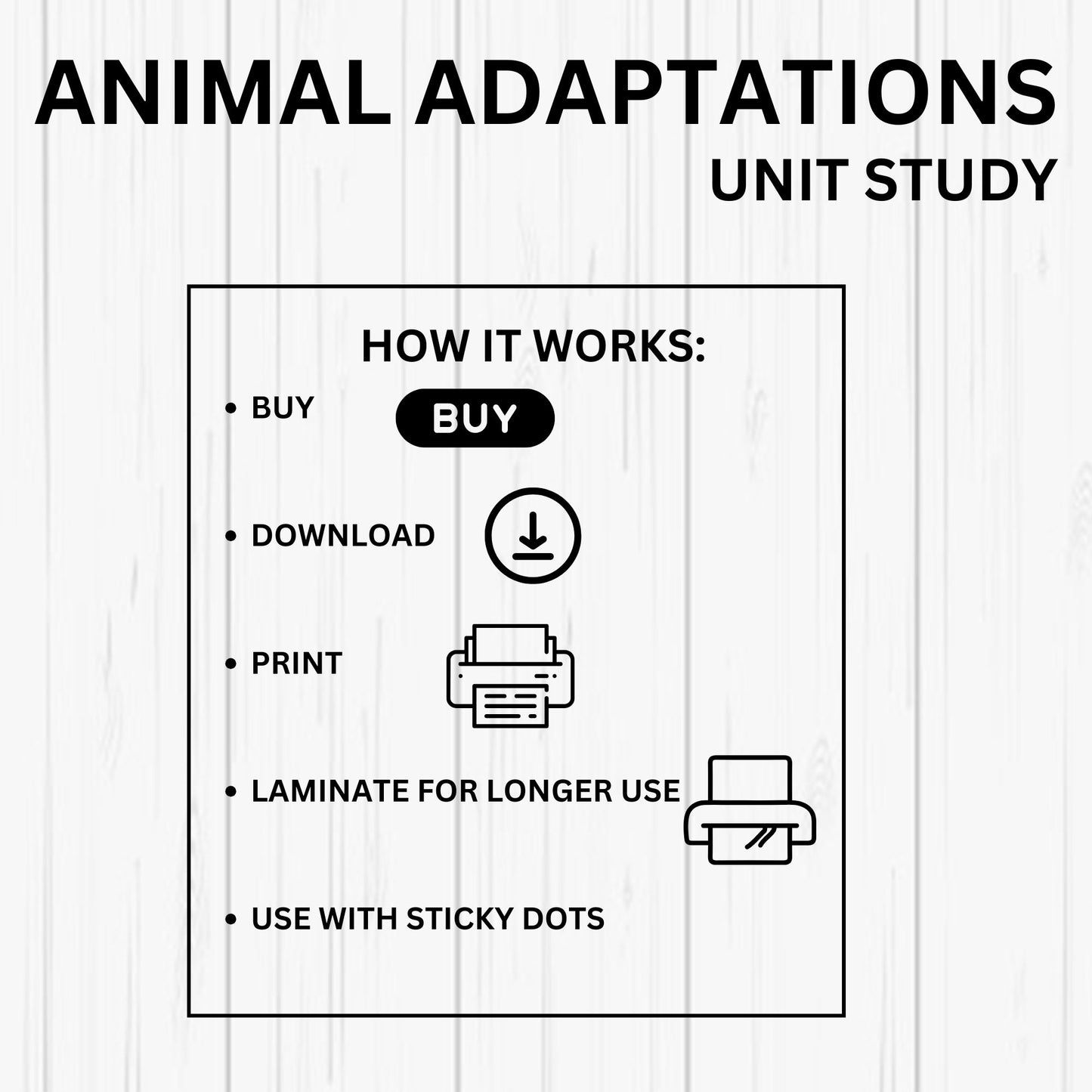 Animal Adaptation Unit Study - Printable Homeschool Learning Bundle | Nature Study Curriculum for Preschool & Early Learners | Science Educational Activities