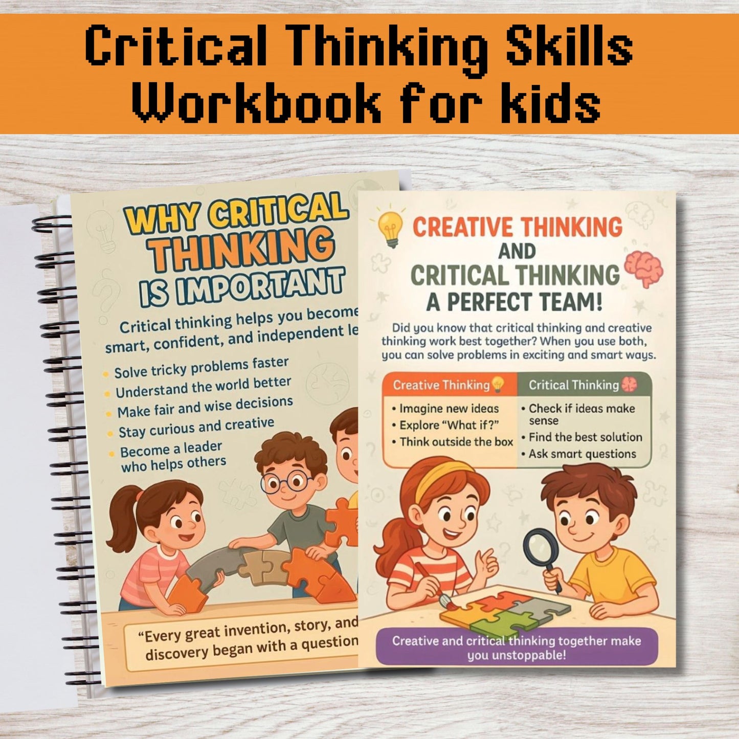 Critical Thinking Skills Activities for Kids Ages 5–10 | Problem Solving and Creative Thinking Pack