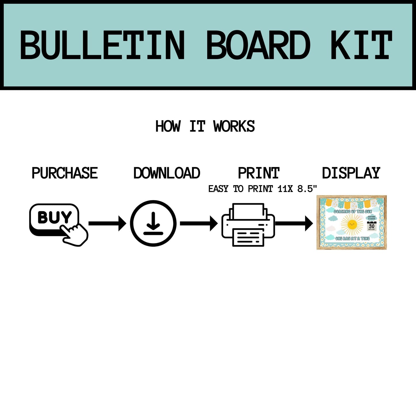 Summer Bulletin Board Kit | End of Year Countdown & Interactive Classroom Decor for Daycare and Schools