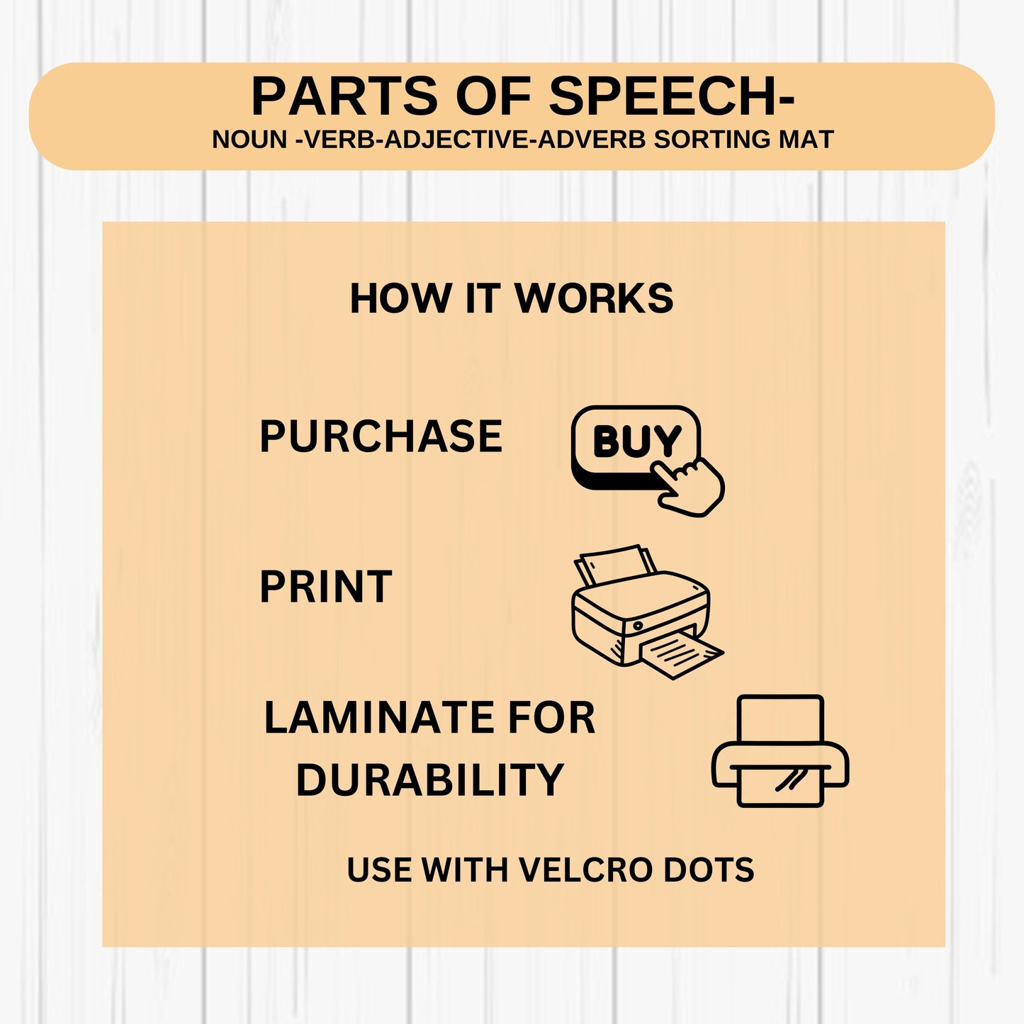 Parts of Speech Printable Grammar Game – Fun Language Arts Activity for Kids | Teach Nouns, Verbs, Adjectives & Adverbs | Early Reading & ESL Resource