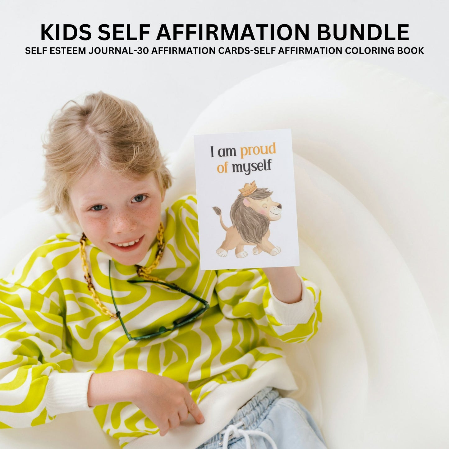 Self worth journal and cards bundle self esteem confidence kids self affirmation self identity mental health CBT affirmation coloring kids