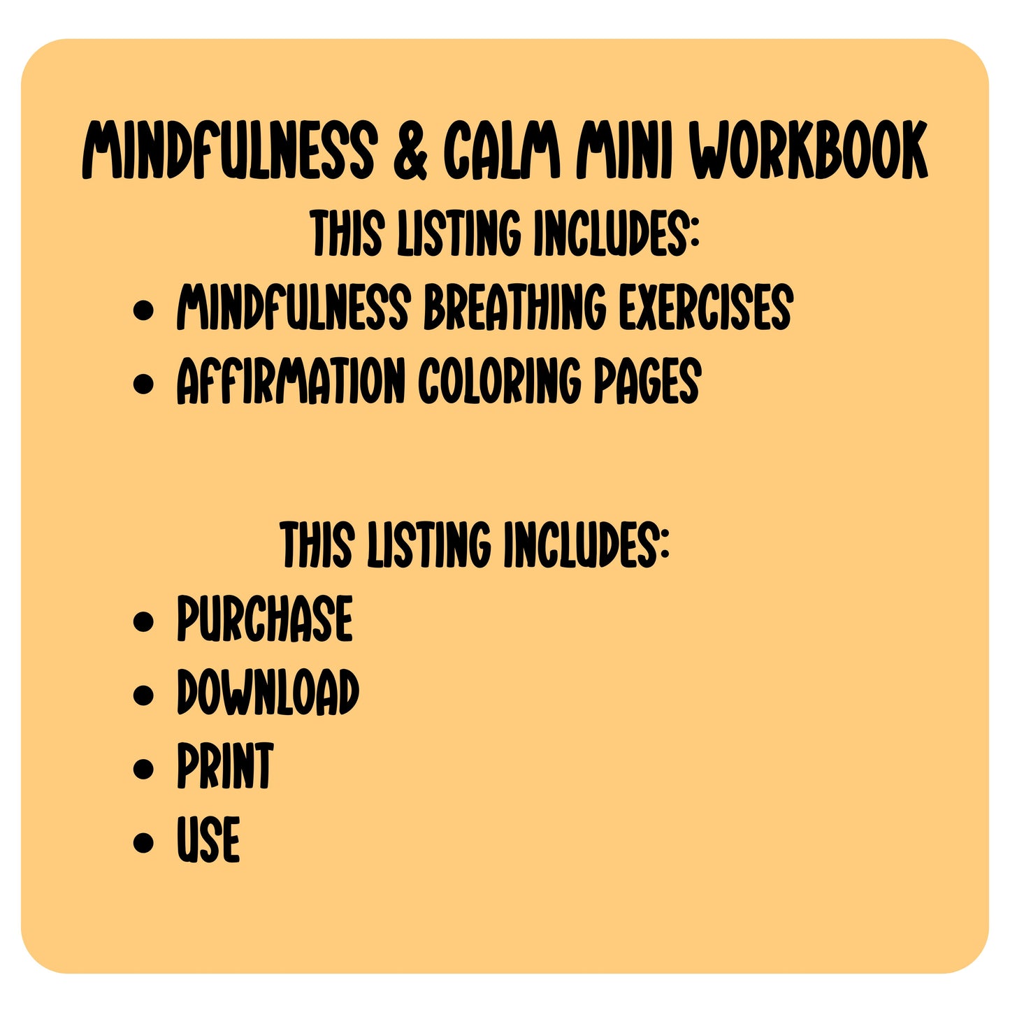 Calming Corner Mini Workbook – Coping Skills for Kids, Self-Regulation & Mindfulness Activities, Social Emotional Learning (SEL) Psychology Resource