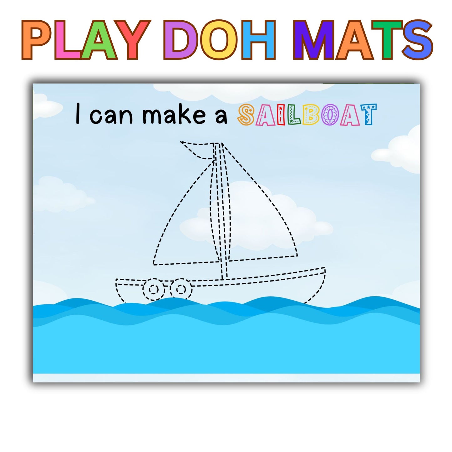 Play Dough Mats - Digital Download Play Doh Activity Montessori Learning Toddler Preschool Activity Homeschool Learning Play-Doh