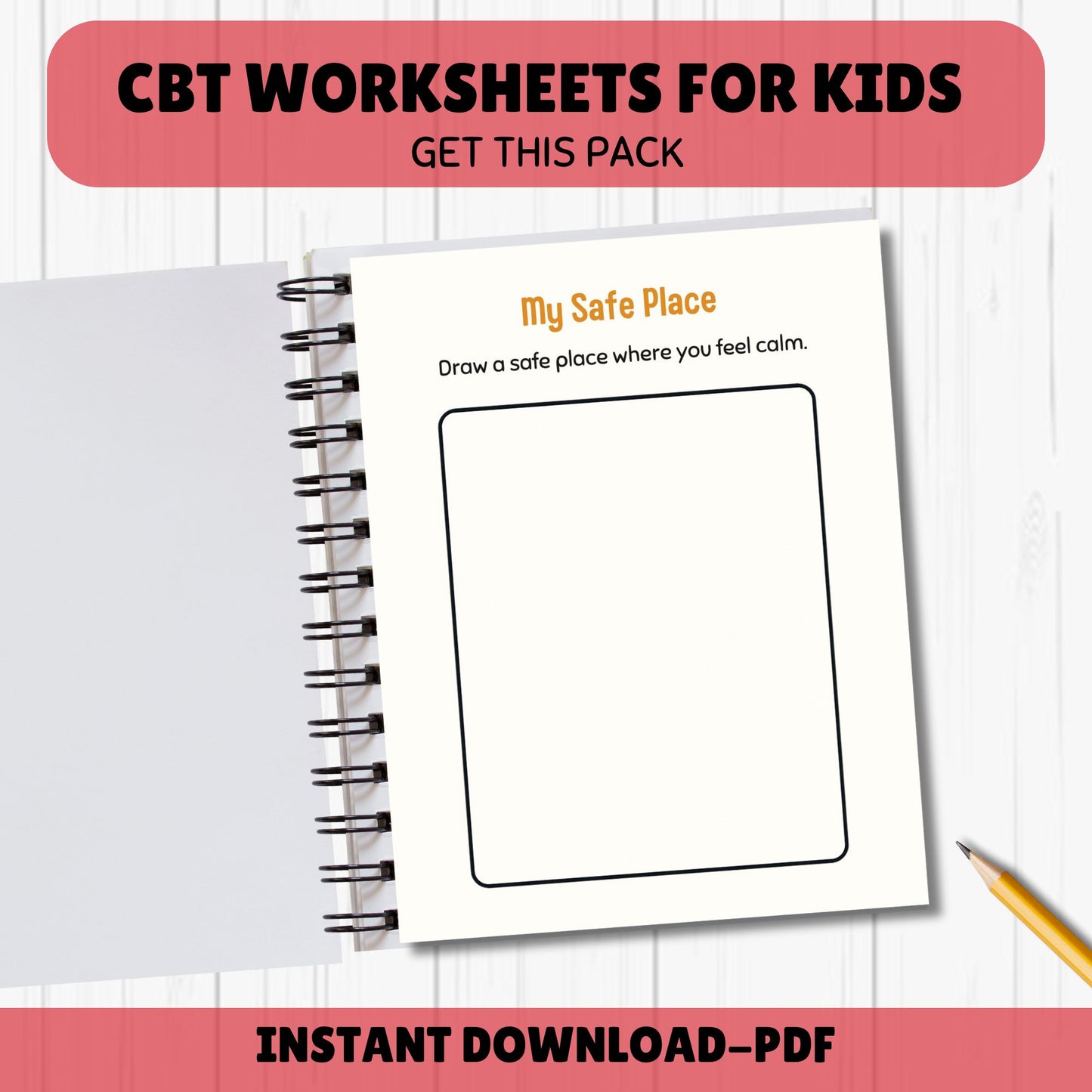 CBT Worksheets for Kids | Feelings, Thoughts & Emotions SEL Activities PDF
