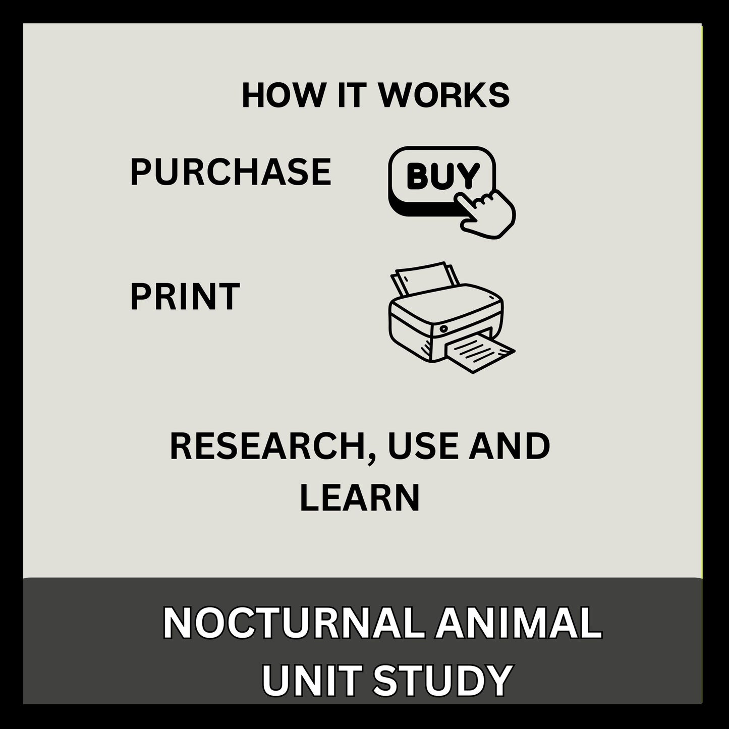 Nocturnal Animals Unit Study Printable Bundle Early Reader Animal Research Montessori Nature Study Animals Coloring 1st Grade 2nd Grade
