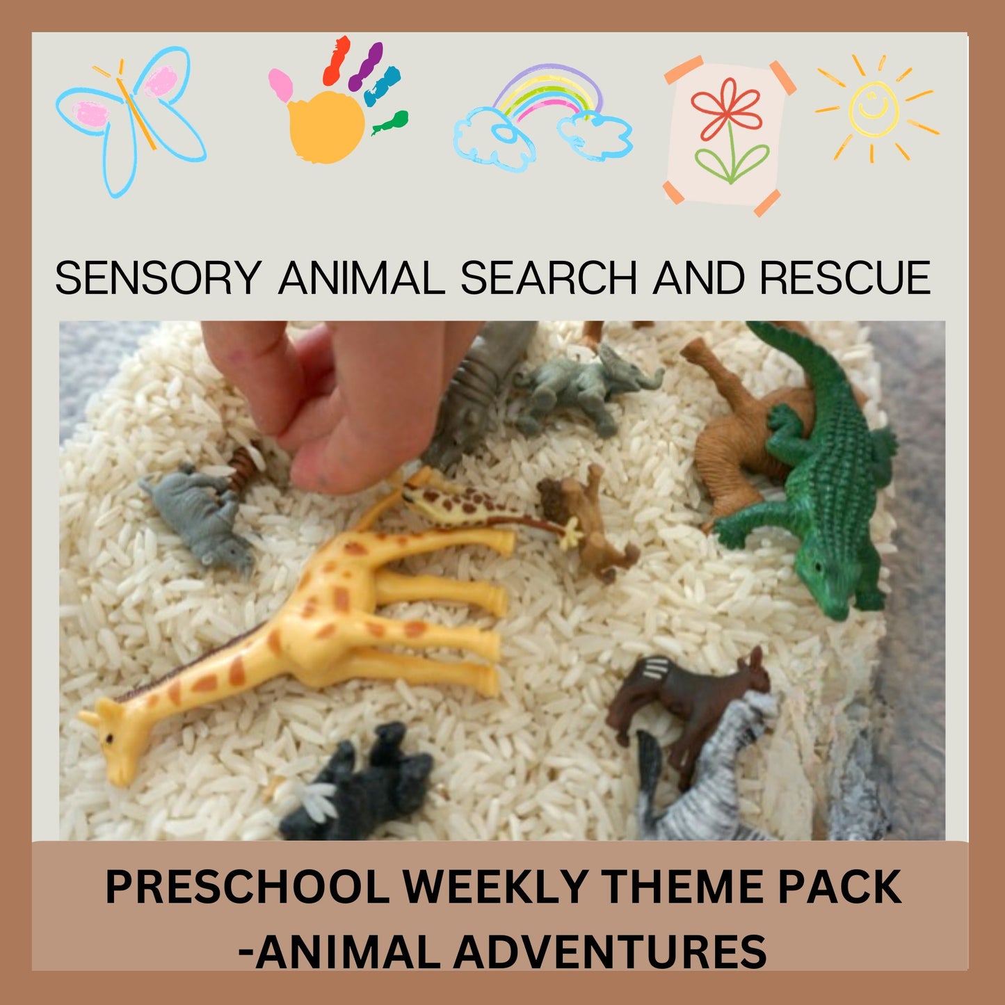 Animal Adventures Theme Preschool Curriculum | Weekly Lesson Plan for Early Learning | Daycare Learning | Homeschool Preschool Worksheets