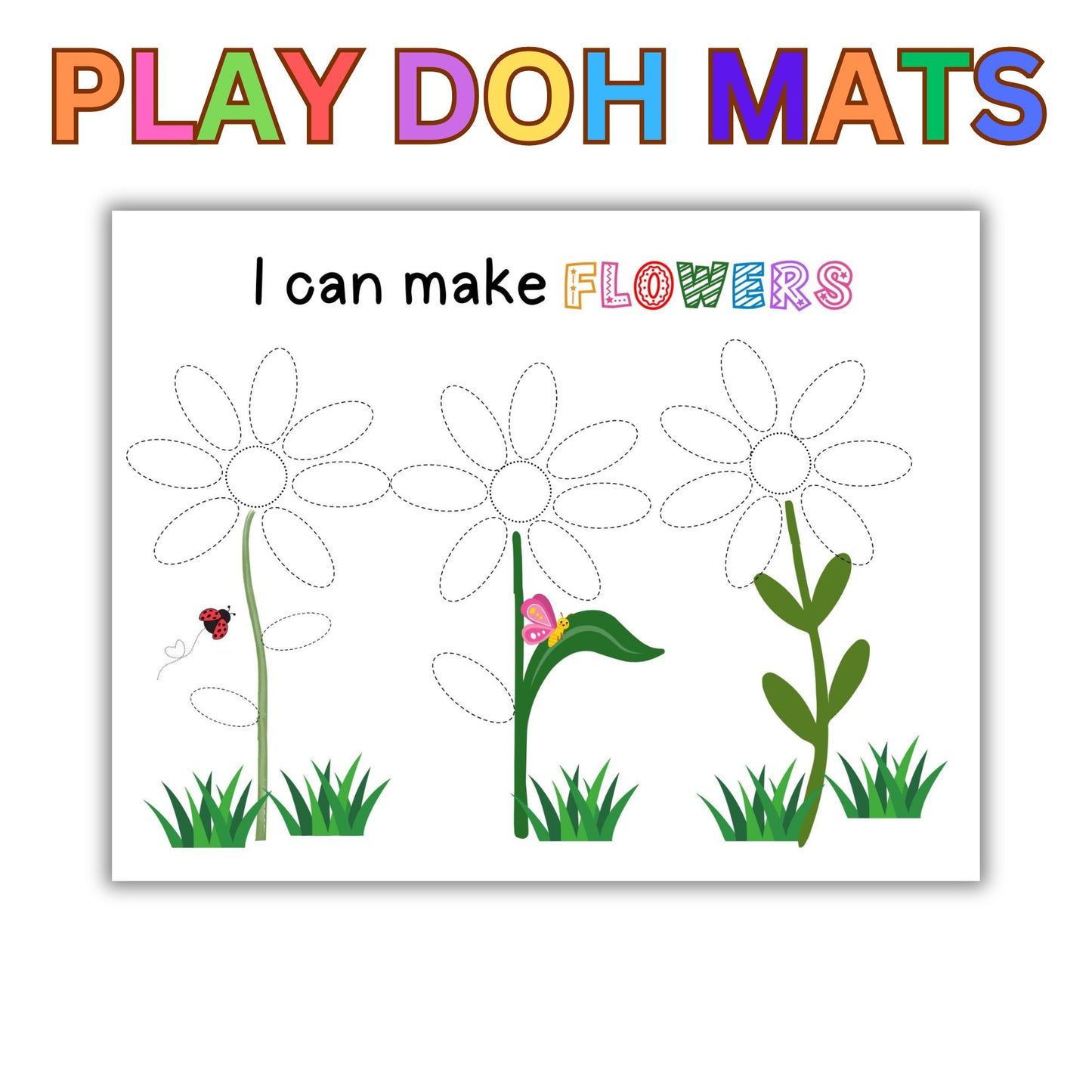 Play Dough Mats - Digital Download Play Doh Activity Montessori Learning Toddler Preschool Activity Homeschool Learning Play-Doh